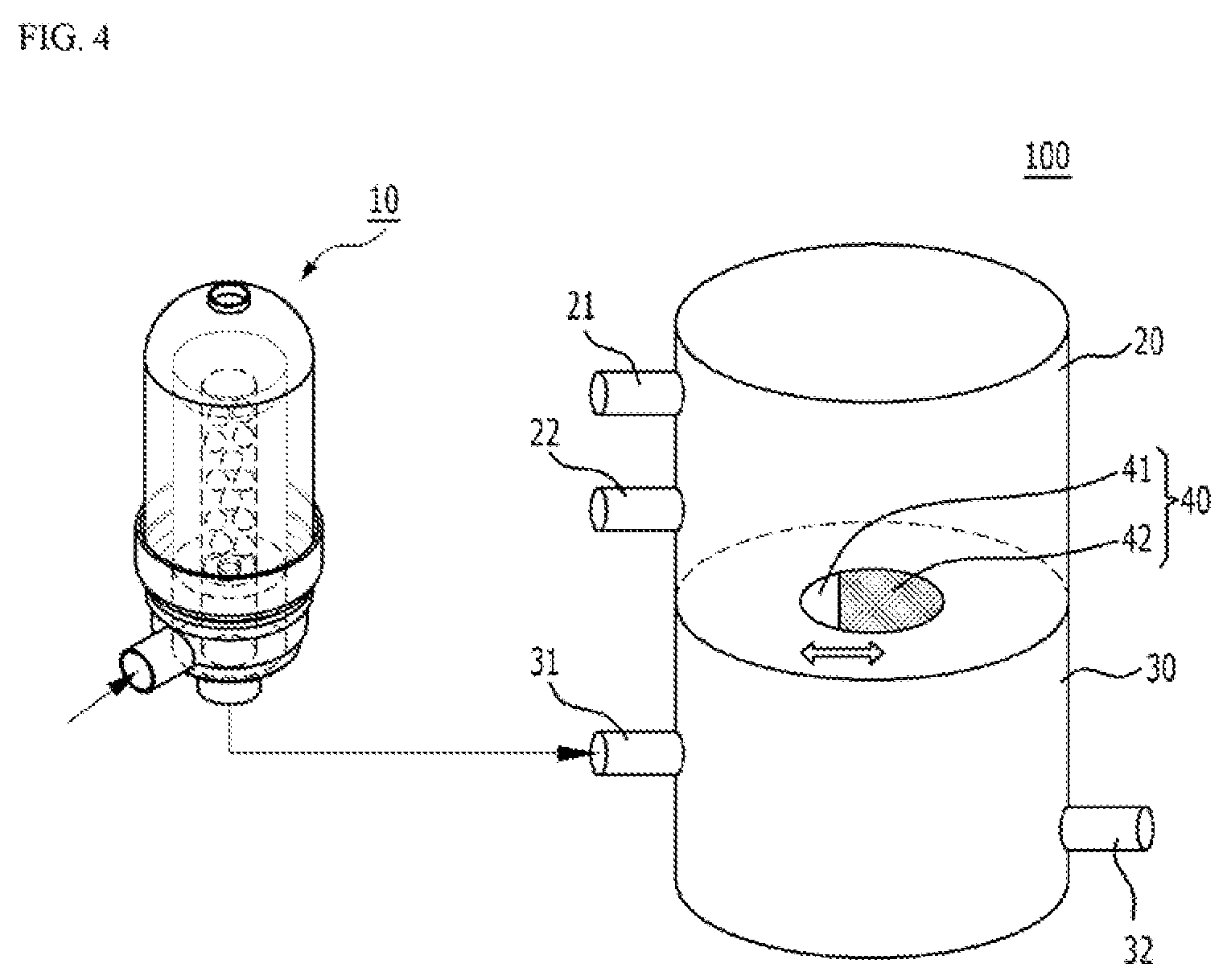 Patent US12139428 Figure 4 – Disk filter for preventing scale formation and water treatment apparatus and method using the same