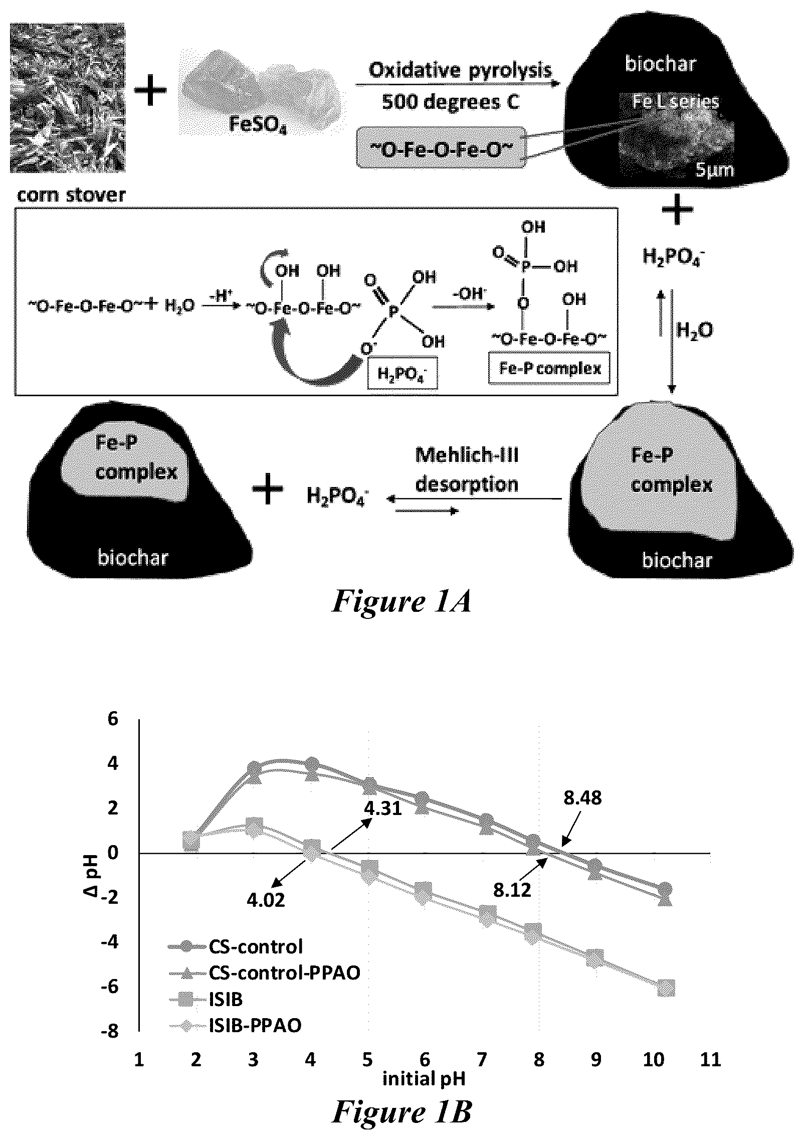Patent US12139442 Figure 1 – Biochar product, its use in fertilizers, and methods of making the biochar