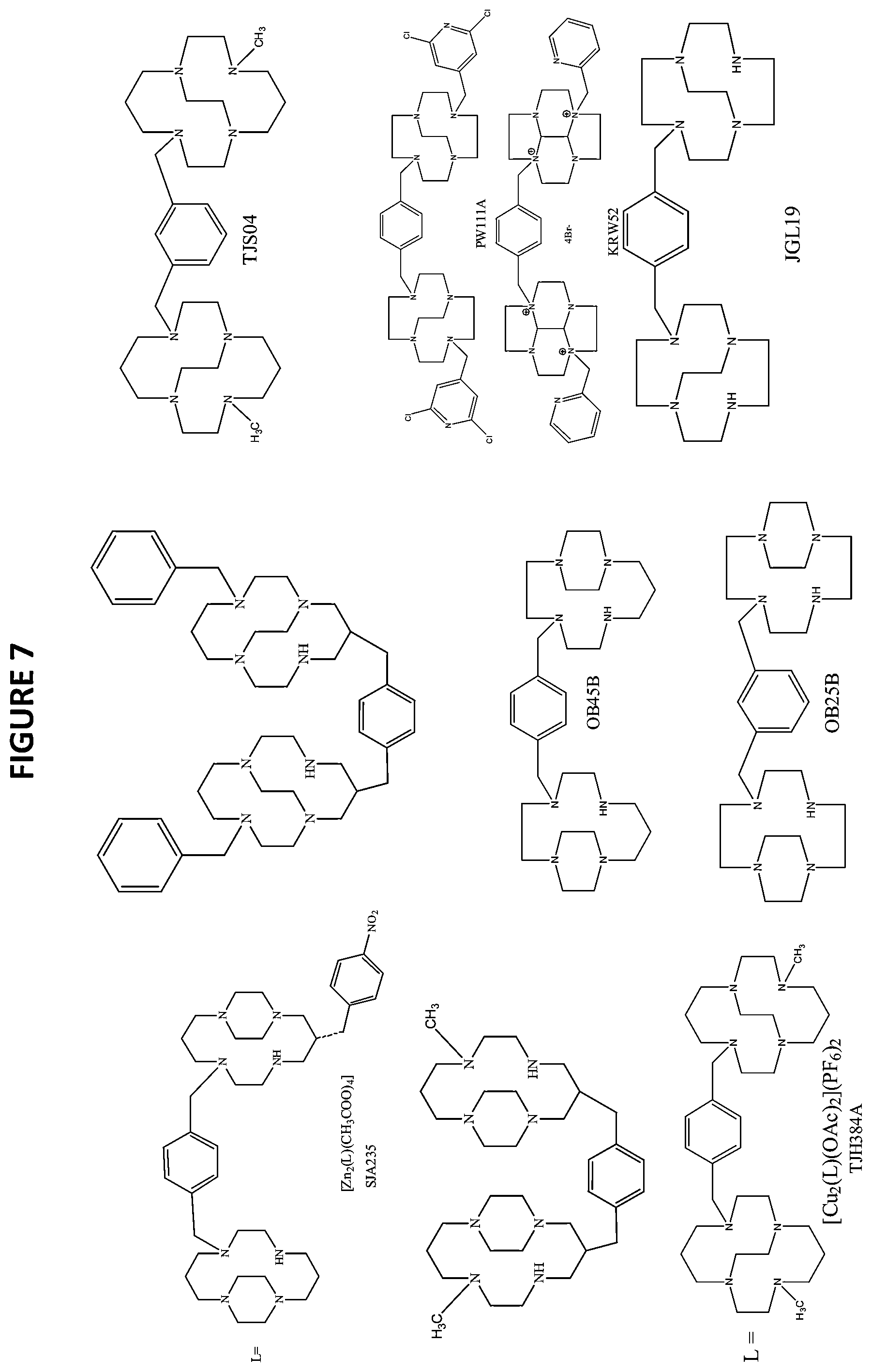 Patent US12139481 Figure 7 – Compositions comprising macrocycle derivatives incorporating bridged macrocycles and methods of producing and using same