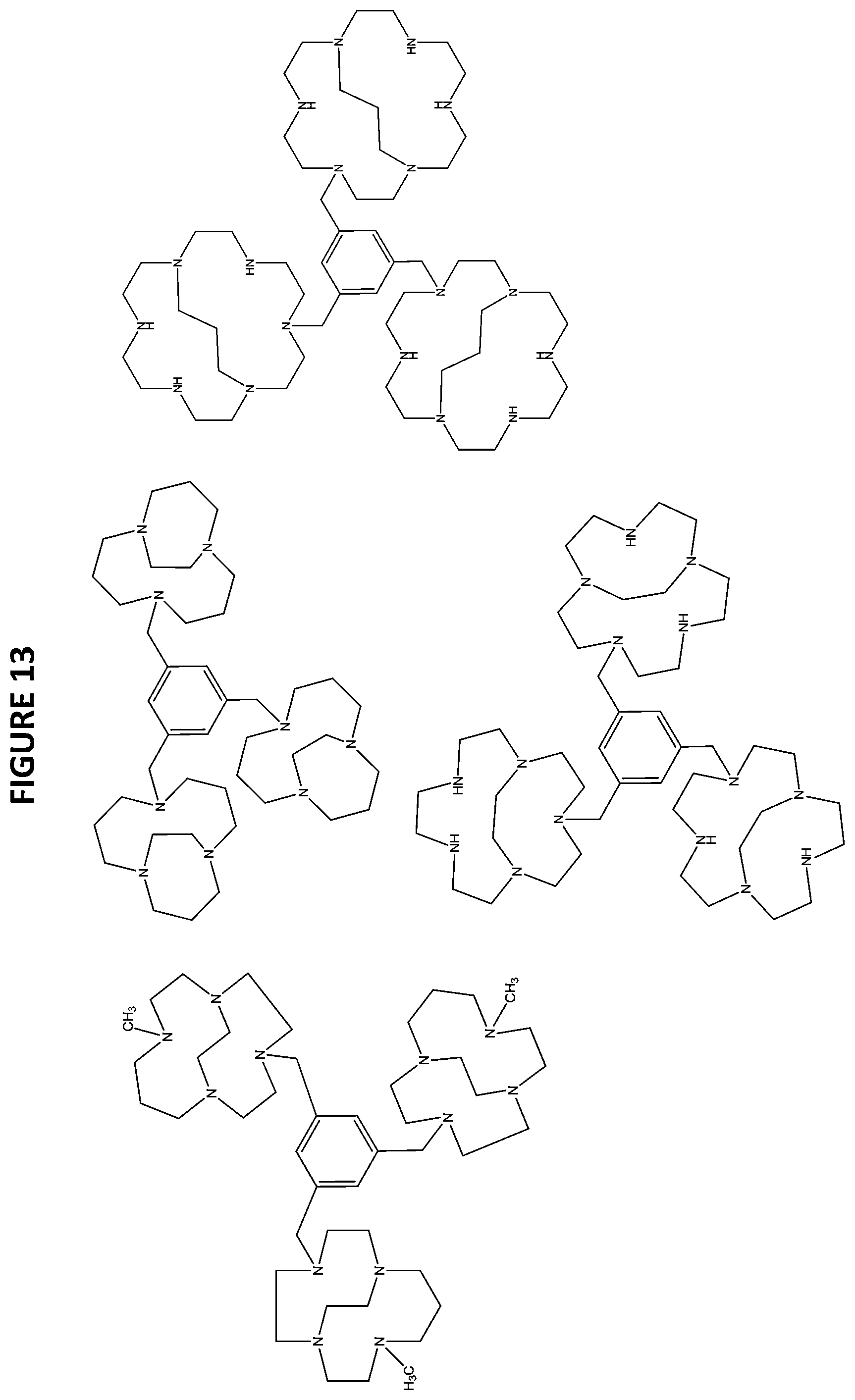 Patent US12139481 Figure 13 – Compositions comprising macrocycle derivatives incorporating bridged macrocycles and methods of producing and using same