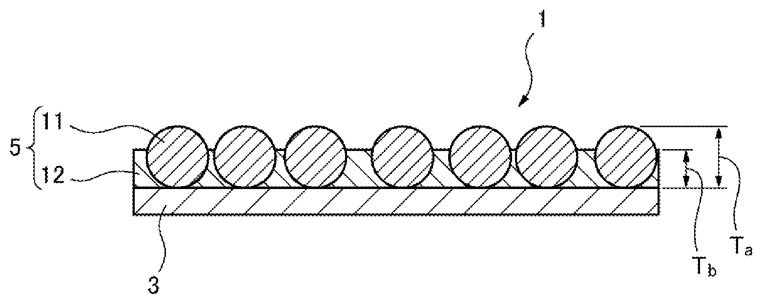 Patent US12139588 Figure 1 – Laminate, printed matter, aqueous dispersion liquid, and laminate manufacturing method
