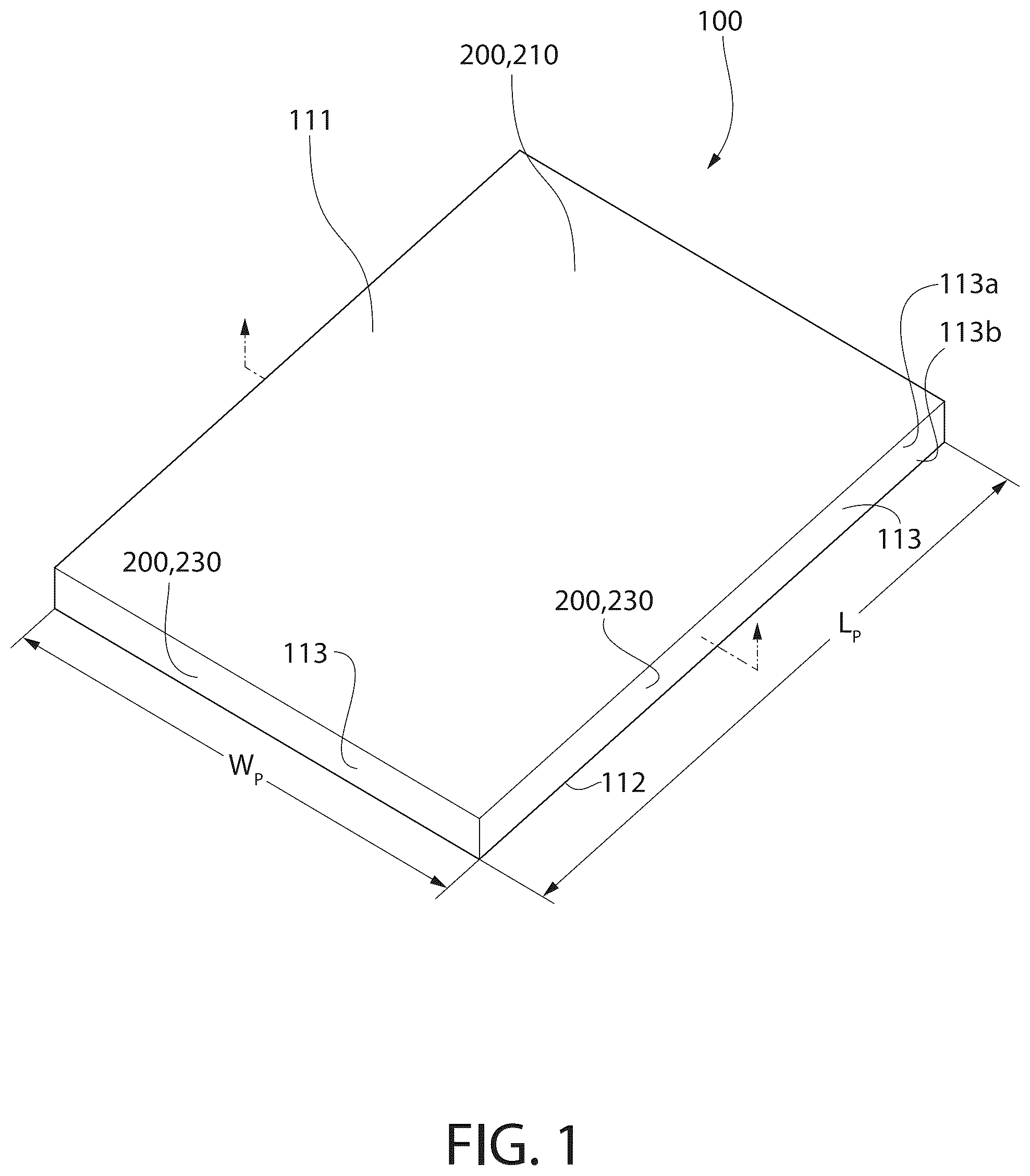 Patent US12139641 — High solids edge coatings for building panels — Figure 1