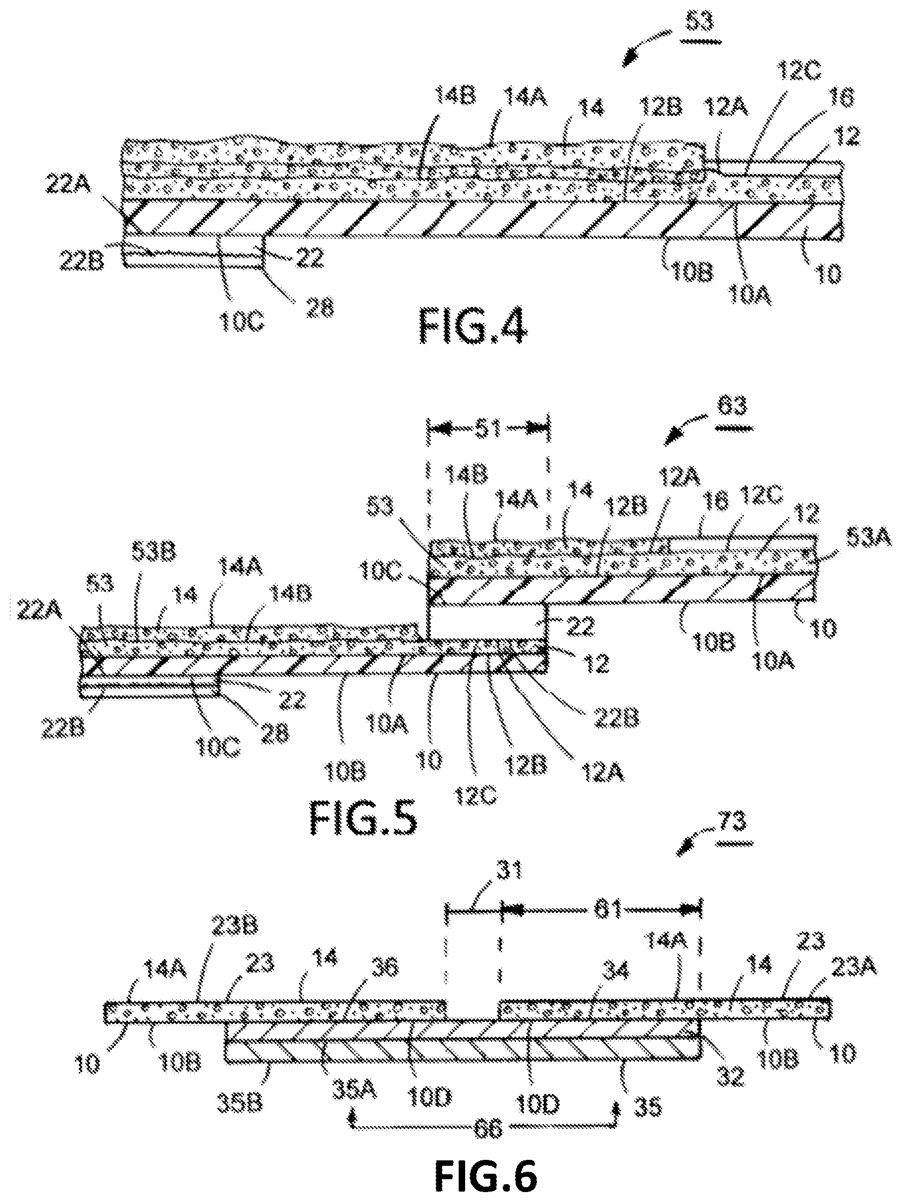 Patent US12139644 Figure 2 – Dual lap high strength adhesive for sheet membrane application, having reflectivity granular particle layer to fully bond to concrete/shotcrete, and a method of making, and using same