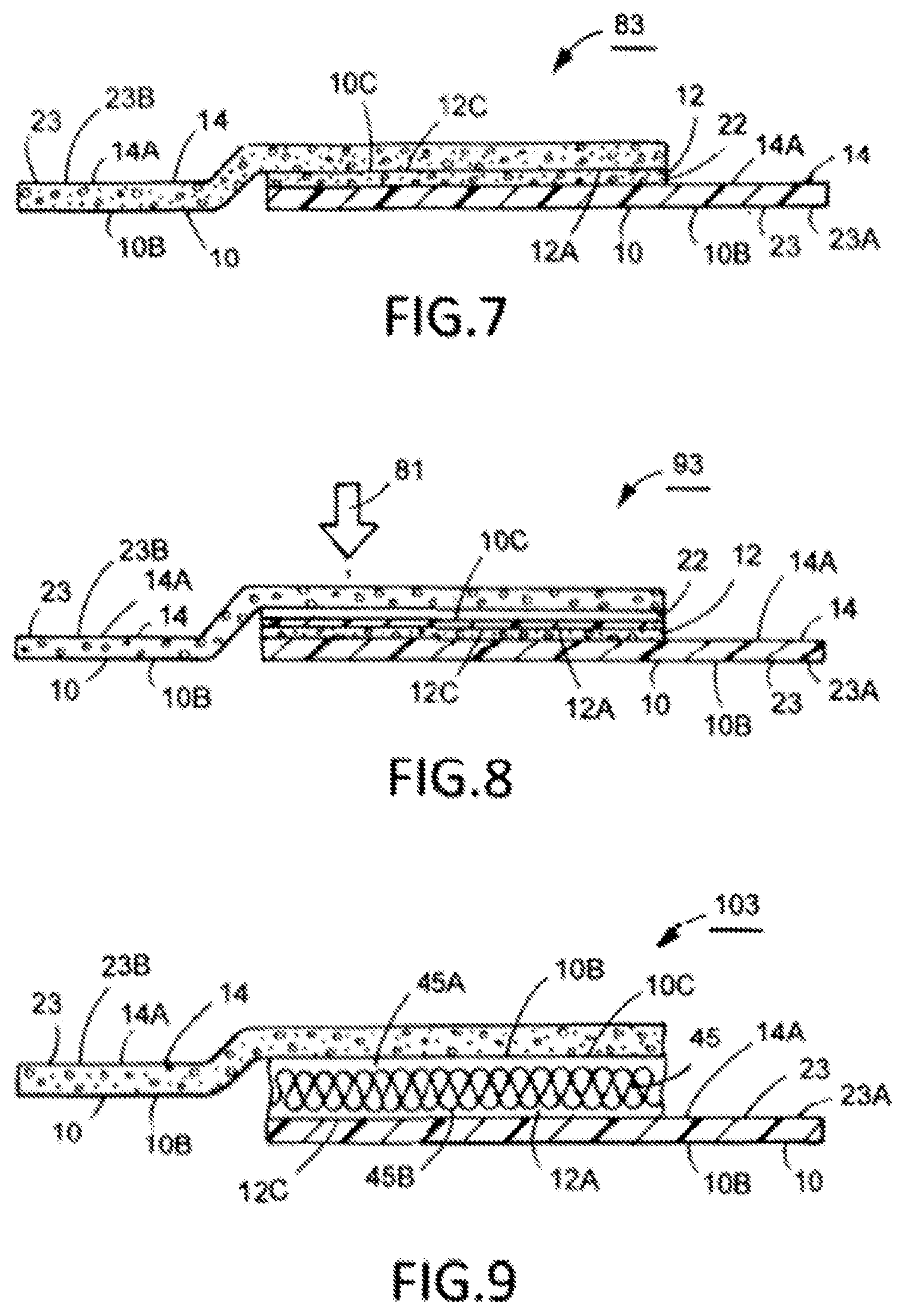Patent US12139644 Figure 3 – Dual lap high strength adhesive for sheet membrane application, having reflectivity granular particle layer to fully bond to concrete/shotcrete, and a method of making, and using same