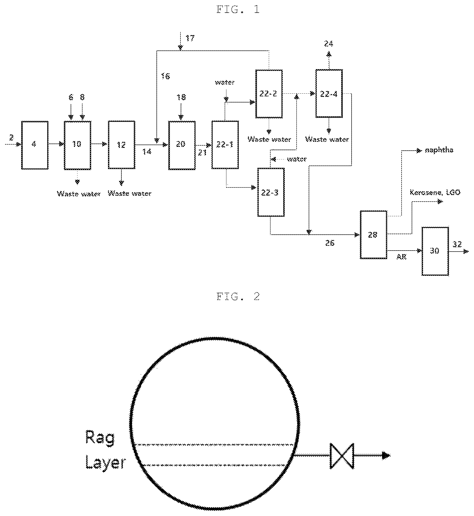 Patent US12139676 — Method and system for producing refined hydrocarbons from waste plastic pyrolysis oil — Figure 1
