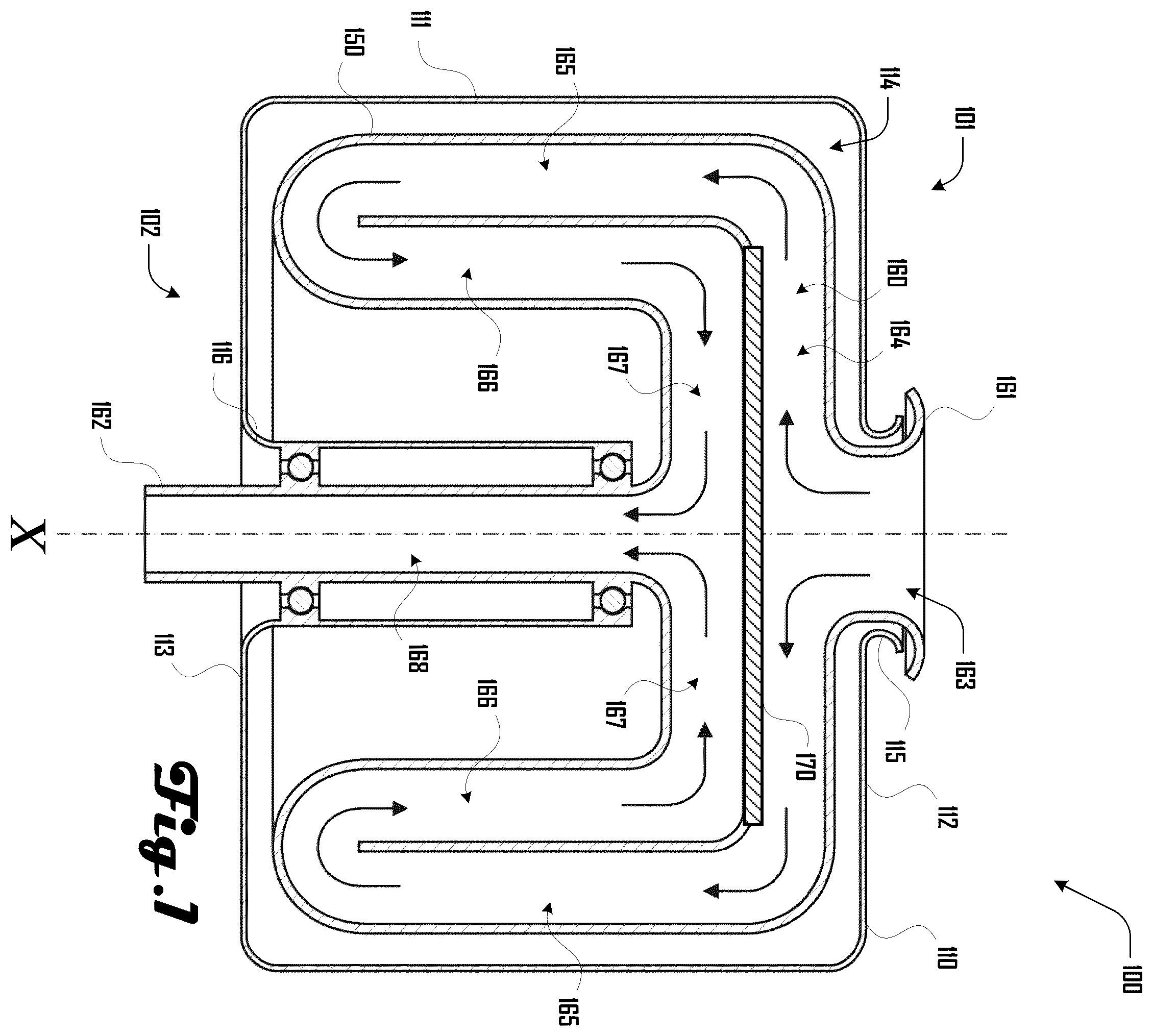 Patent US12139677 Figure 1 – Centrifuge reactor system and method