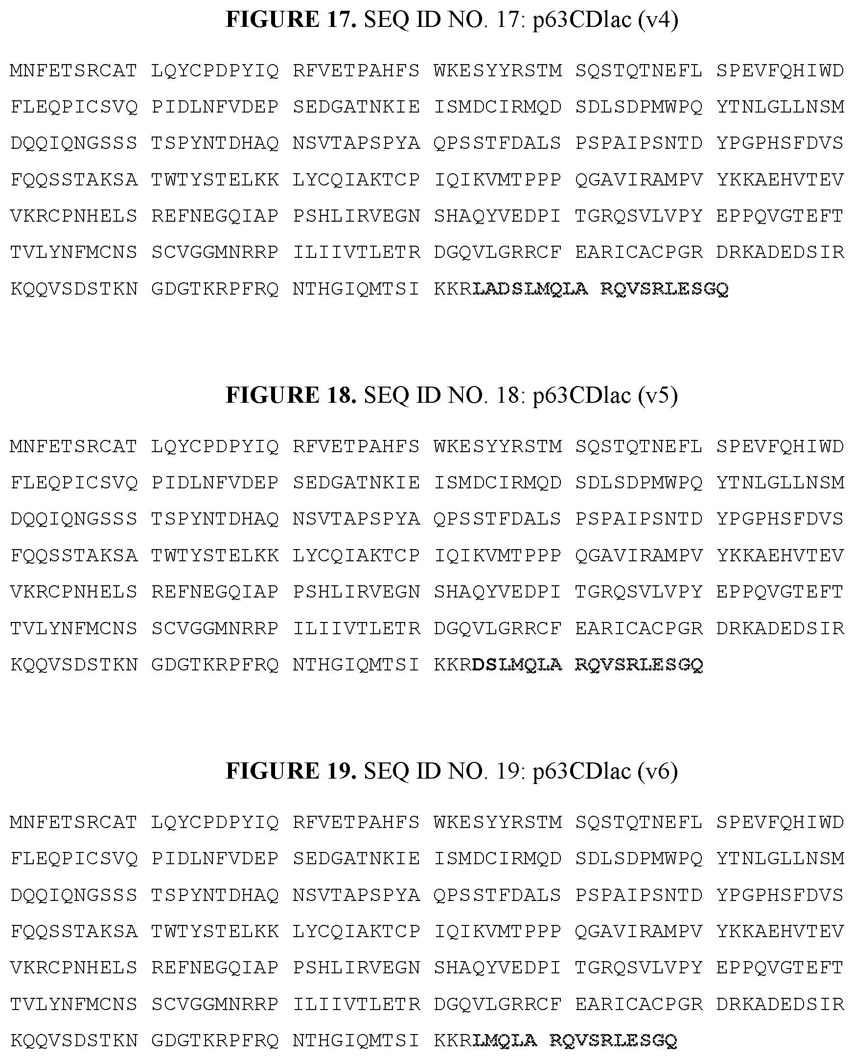 Patent US12139714 Figure 7 – P53, P63, and P73 homo-tetrameric compositions