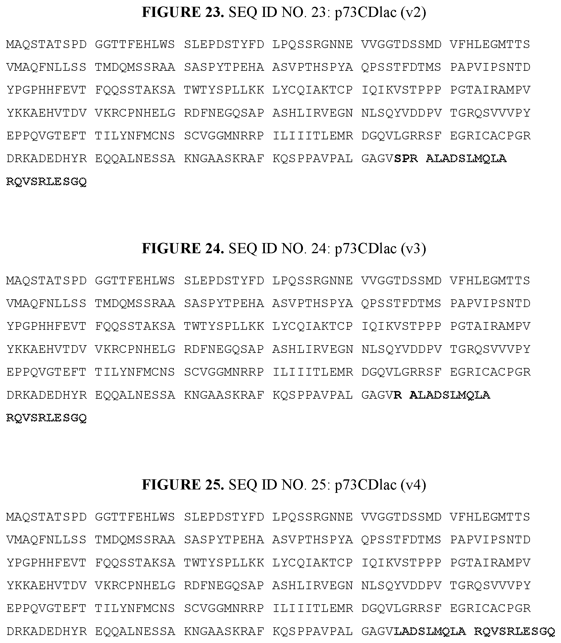 Patent US12139714 Figure 9 – P53, P63, and P73 homo-tetrameric compositions