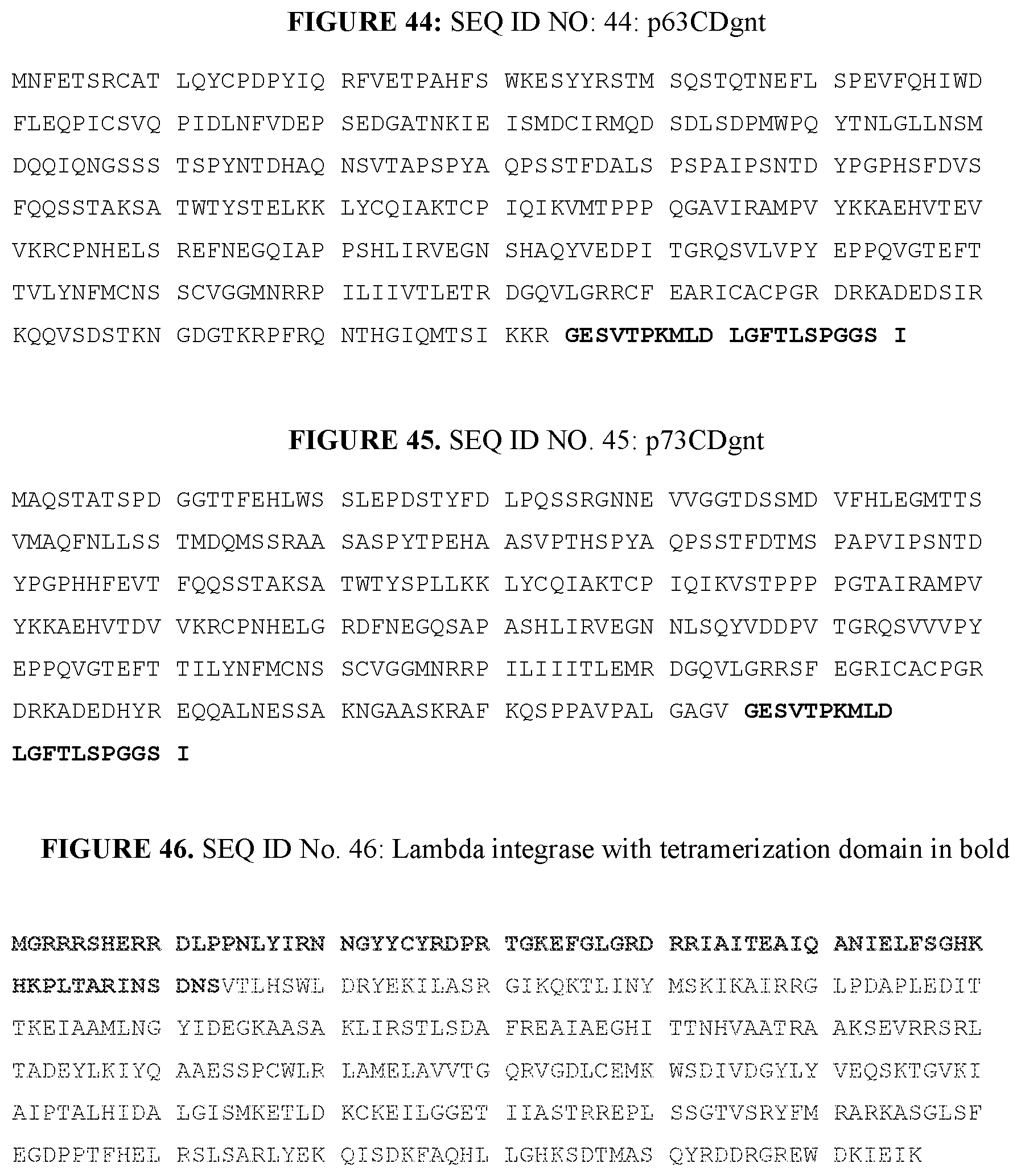 Patent US12139714 Figure 15 – P53, P63, and P73 homo-tetrameric compositions