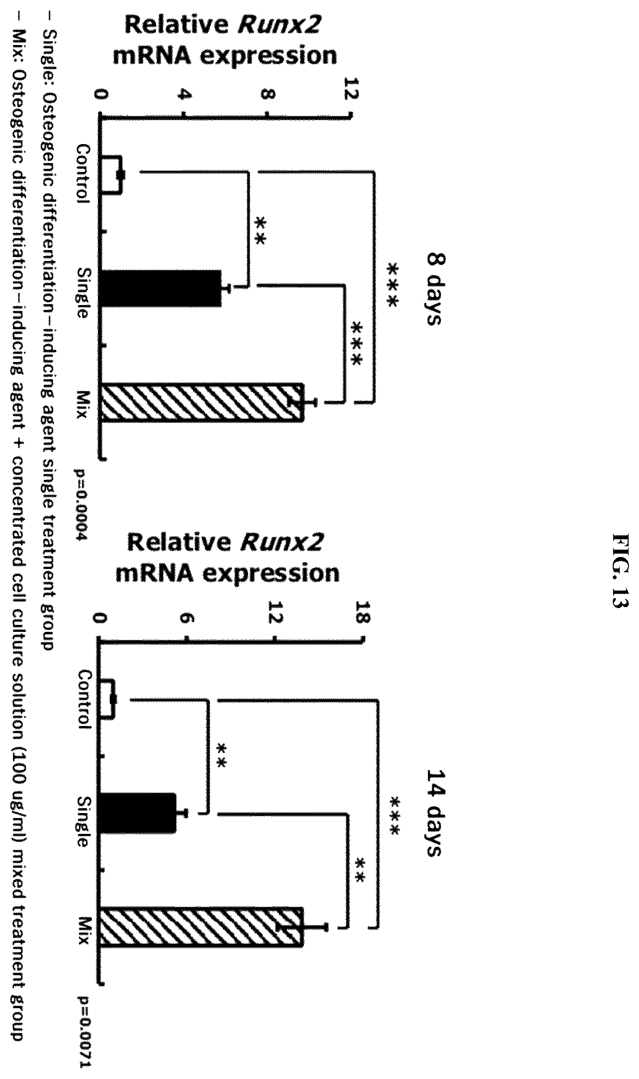 Patent US12139725 Figure 13 – Composition for promoting stem cell differentiation, comprising progenitor cell culture solution and multilayer graphene film, and use thereof