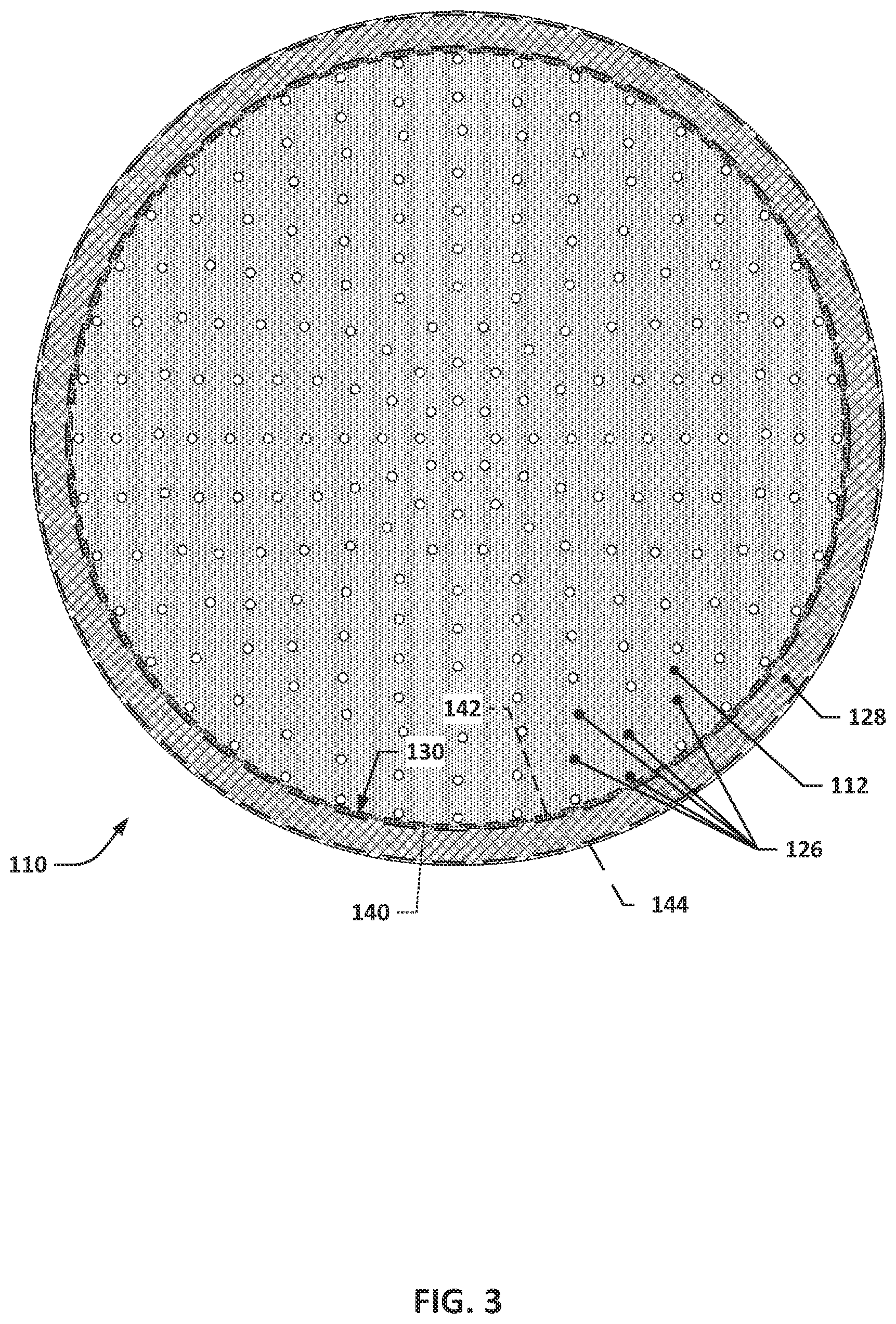 Patent US12139791 Figure 3 – Showerhead faceplates with angled gas distribution passages for semiconductor processing tools