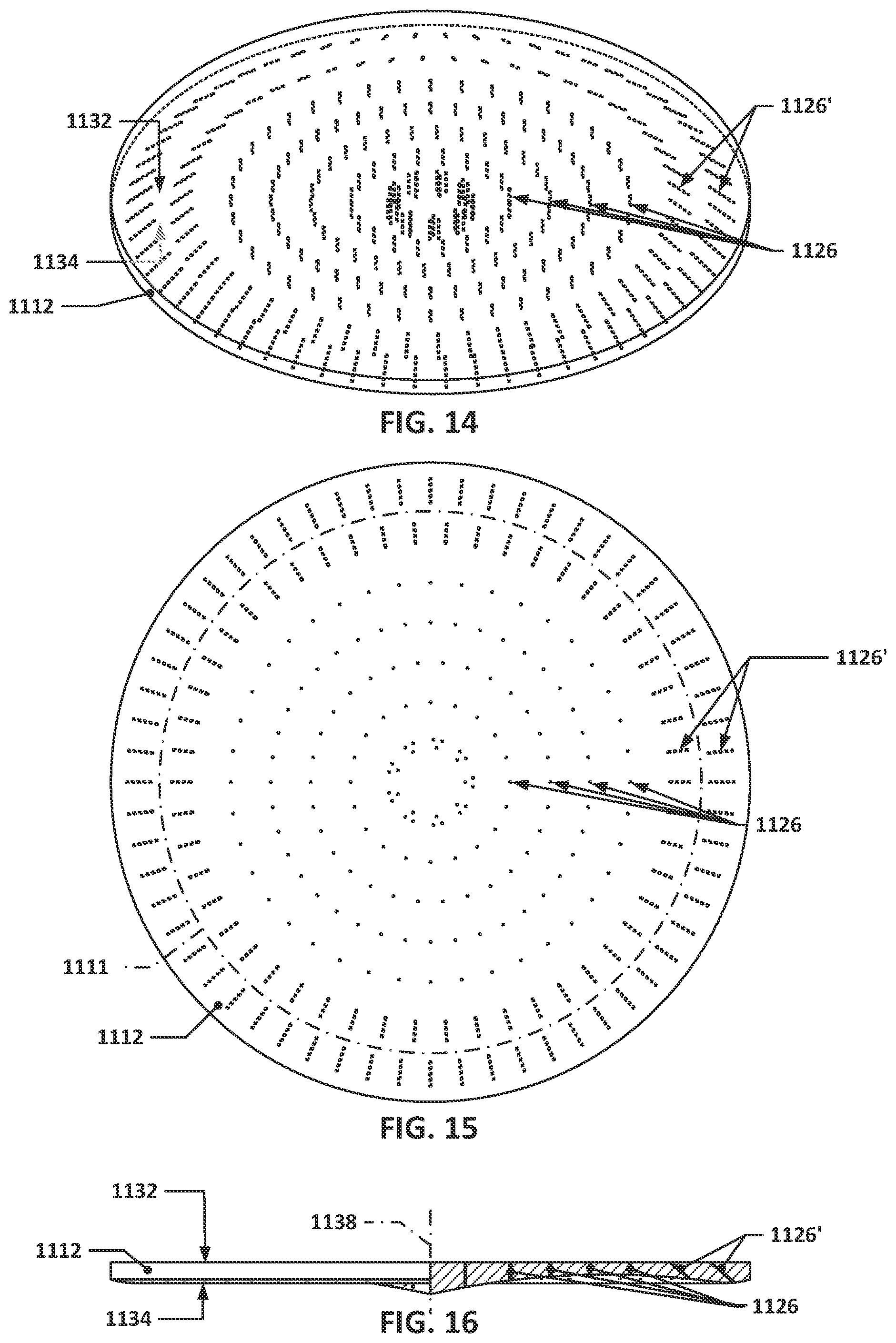 Patent US12139791 Figure 8 – Showerhead faceplates with angled gas distribution passages for semiconductor processing tools