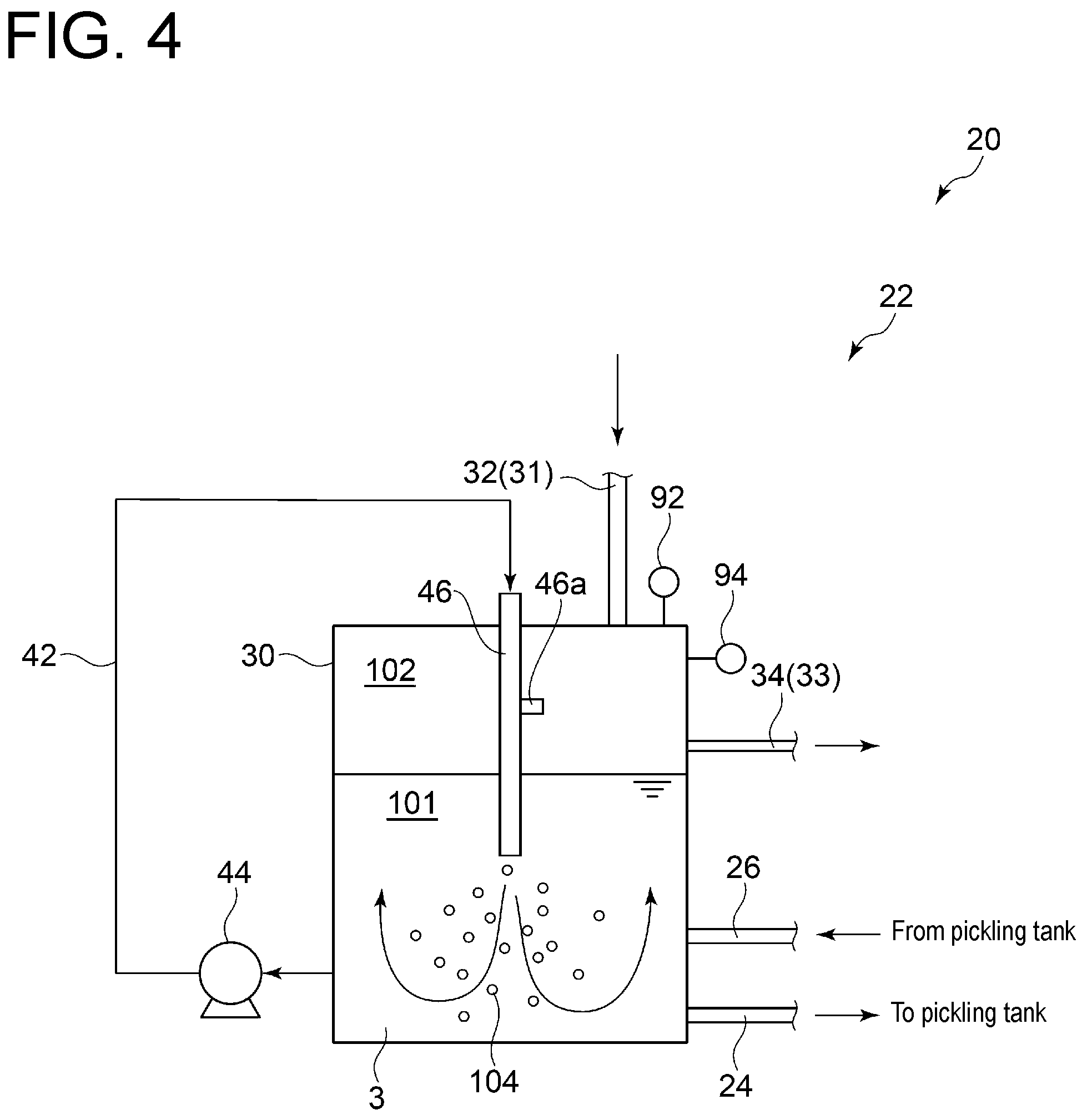 Patent US12139797 Figure 4 – Acid solution preparation device, acid solution supply apparatus, and pickling facility