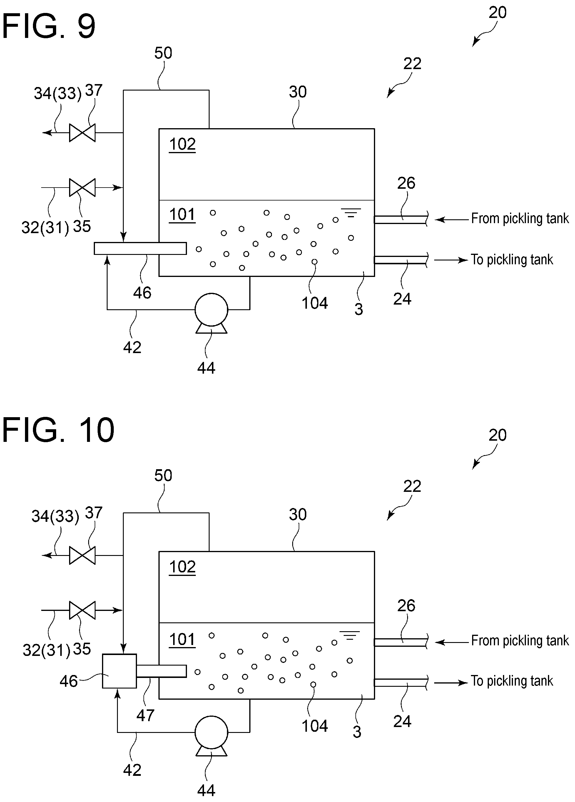 Patent US12139797 Figure 8 – Acid solution preparation device, acid solution supply apparatus, and pickling facility