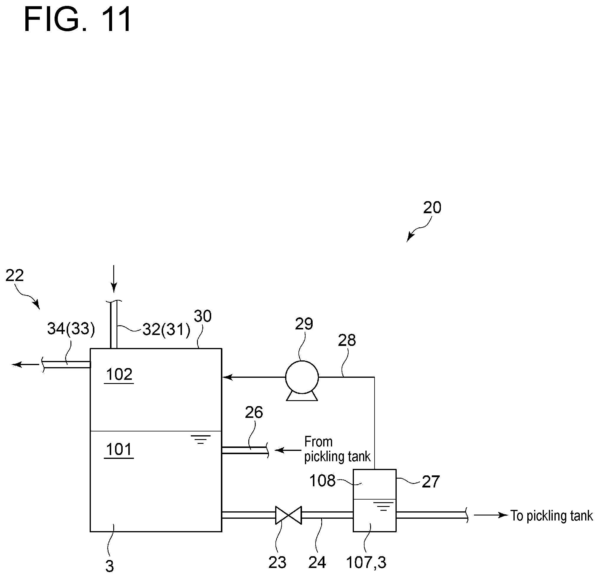 Patent US12139797 Figure 9 – Acid solution preparation device, acid solution supply apparatus, and pickling facility