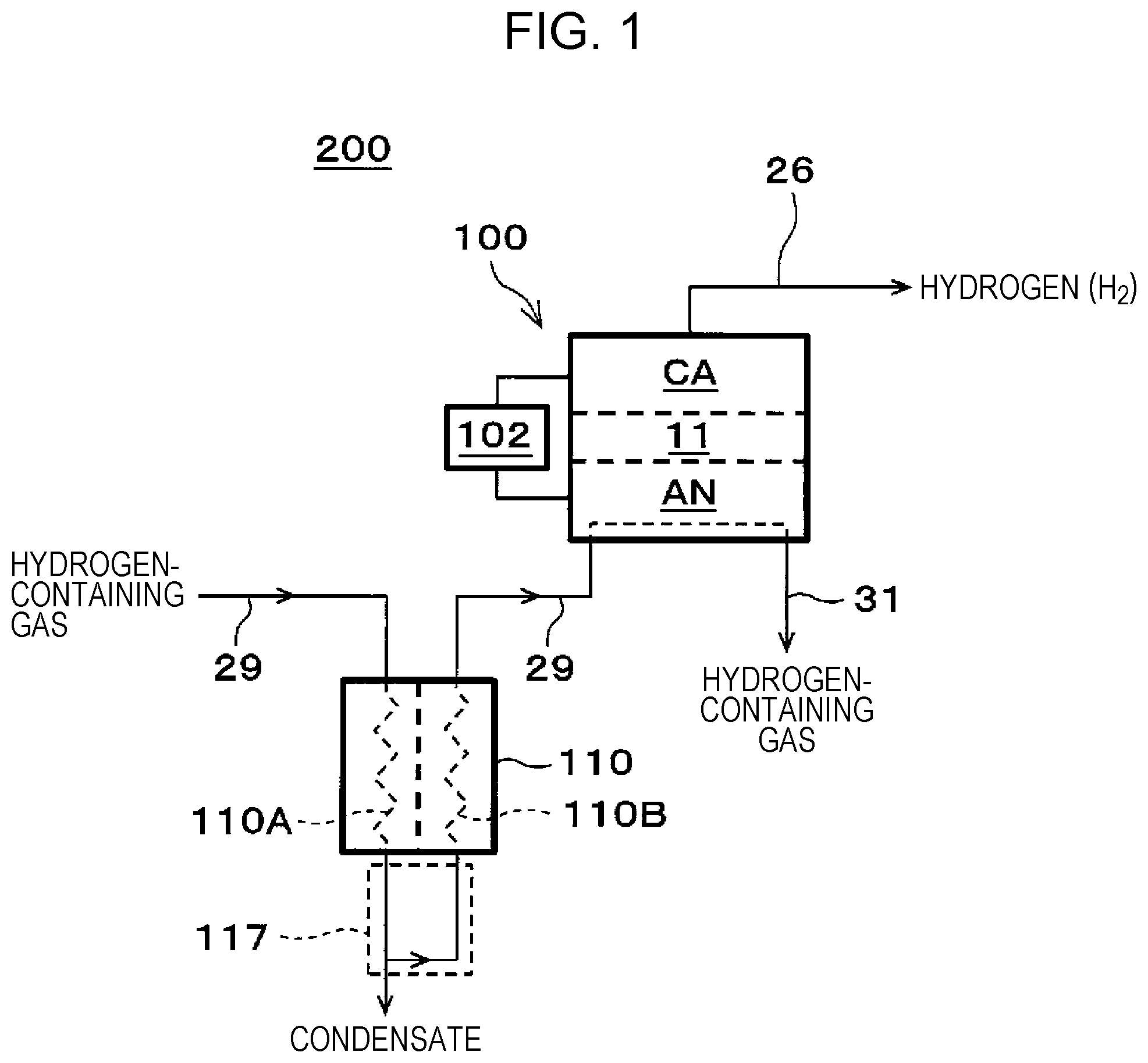 Patent US12139805 Figure 1 – Hydrogen system