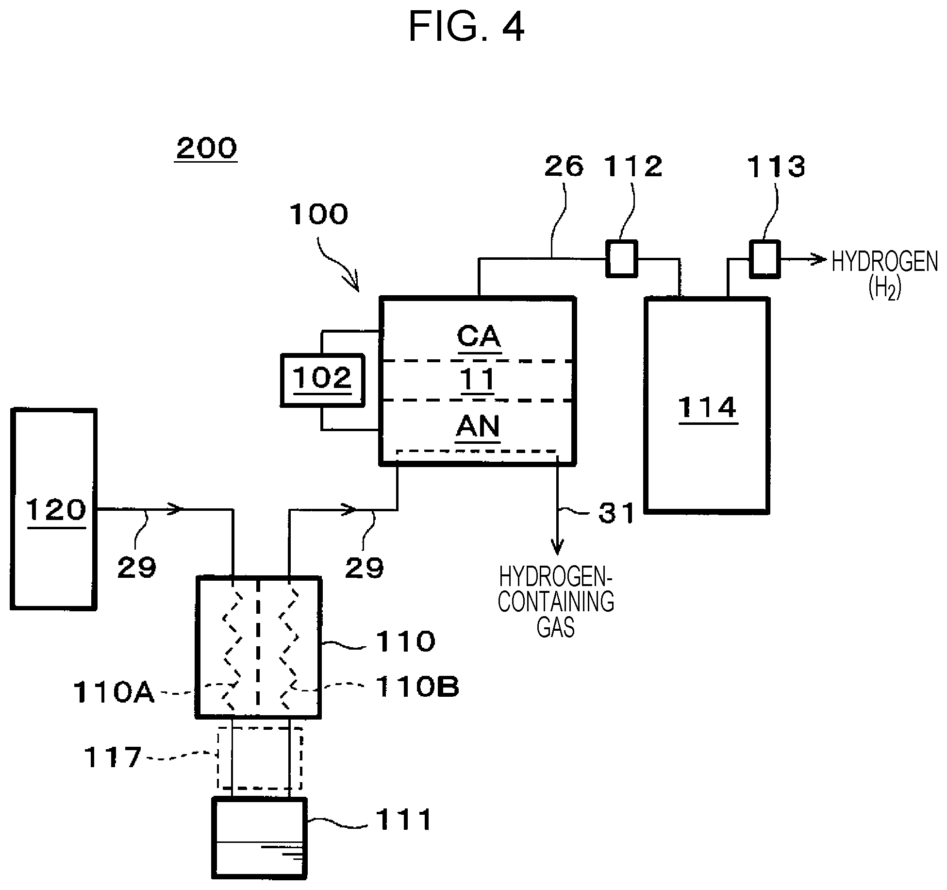 Patent US12139805 Figure 4 – Hydrogen system