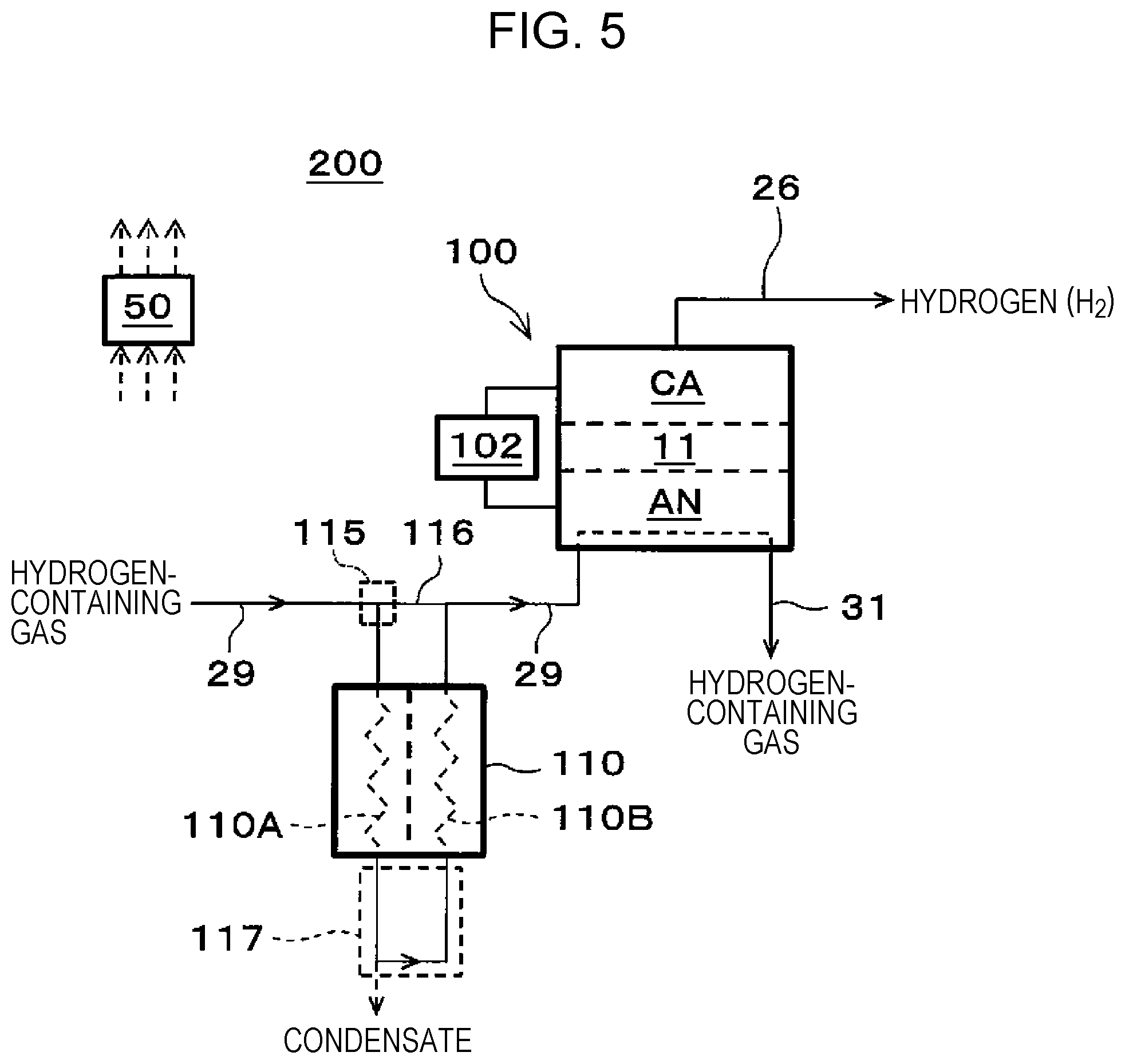 Patent US12139805 Figure 5 – Hydrogen system