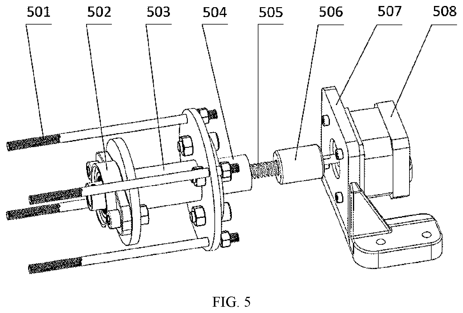 Patent US12139823 Figure 5 – Continuous automatic twisting and winding device and method for polymer fiber artificial muscles
