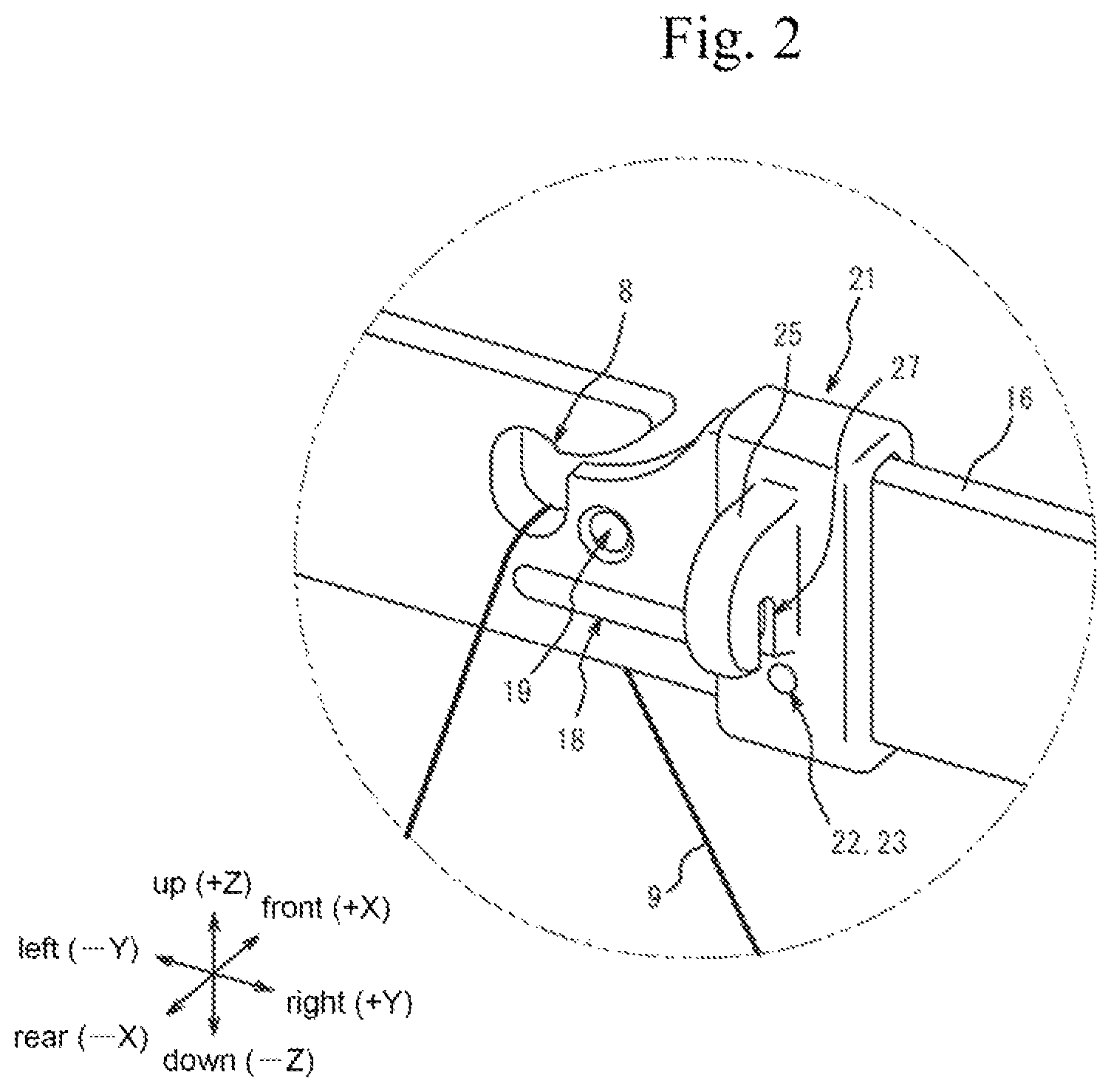 Patent US12139832 Figure 2 – Thread standing device and sewing machine