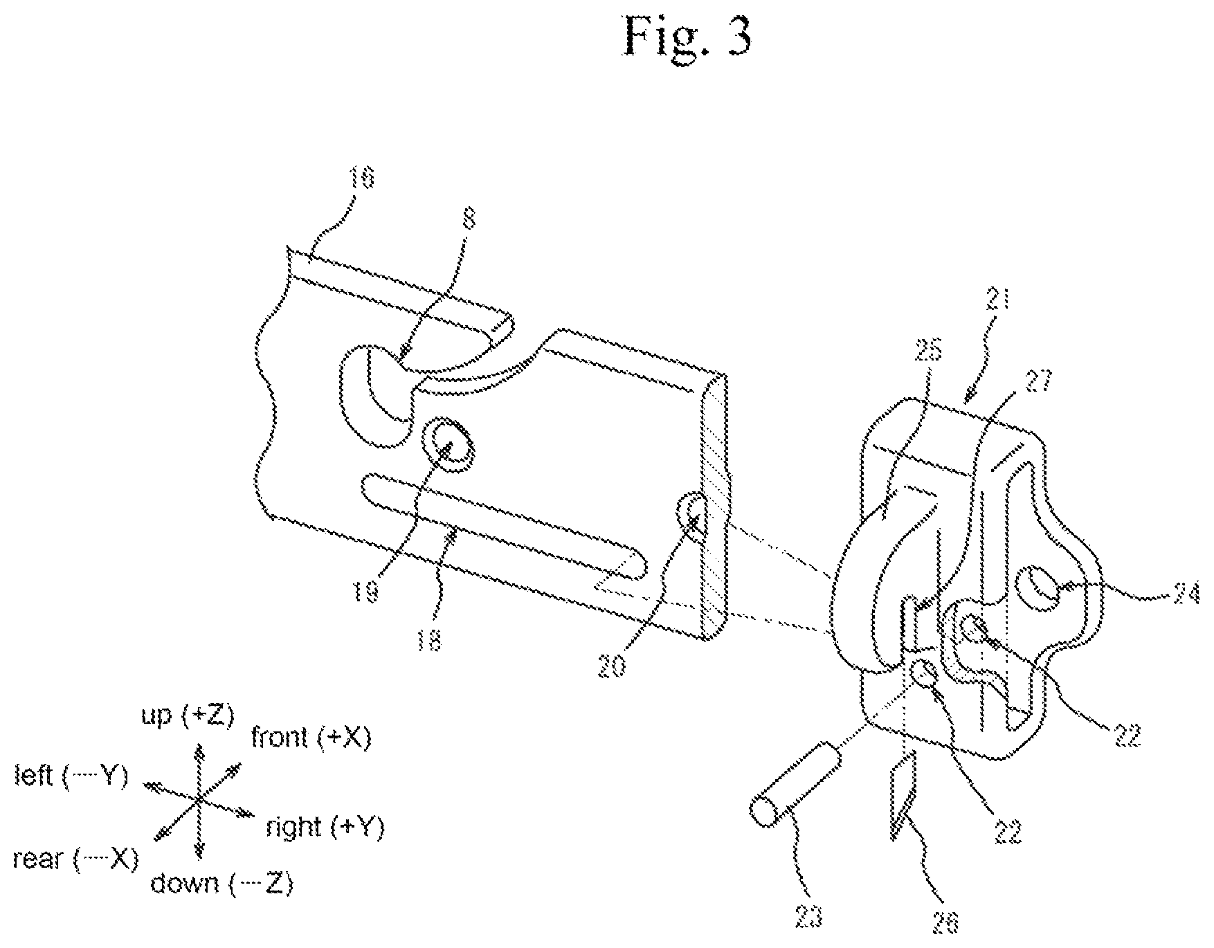 Patent US12139832 Figure 3 – Thread standing device and sewing machine