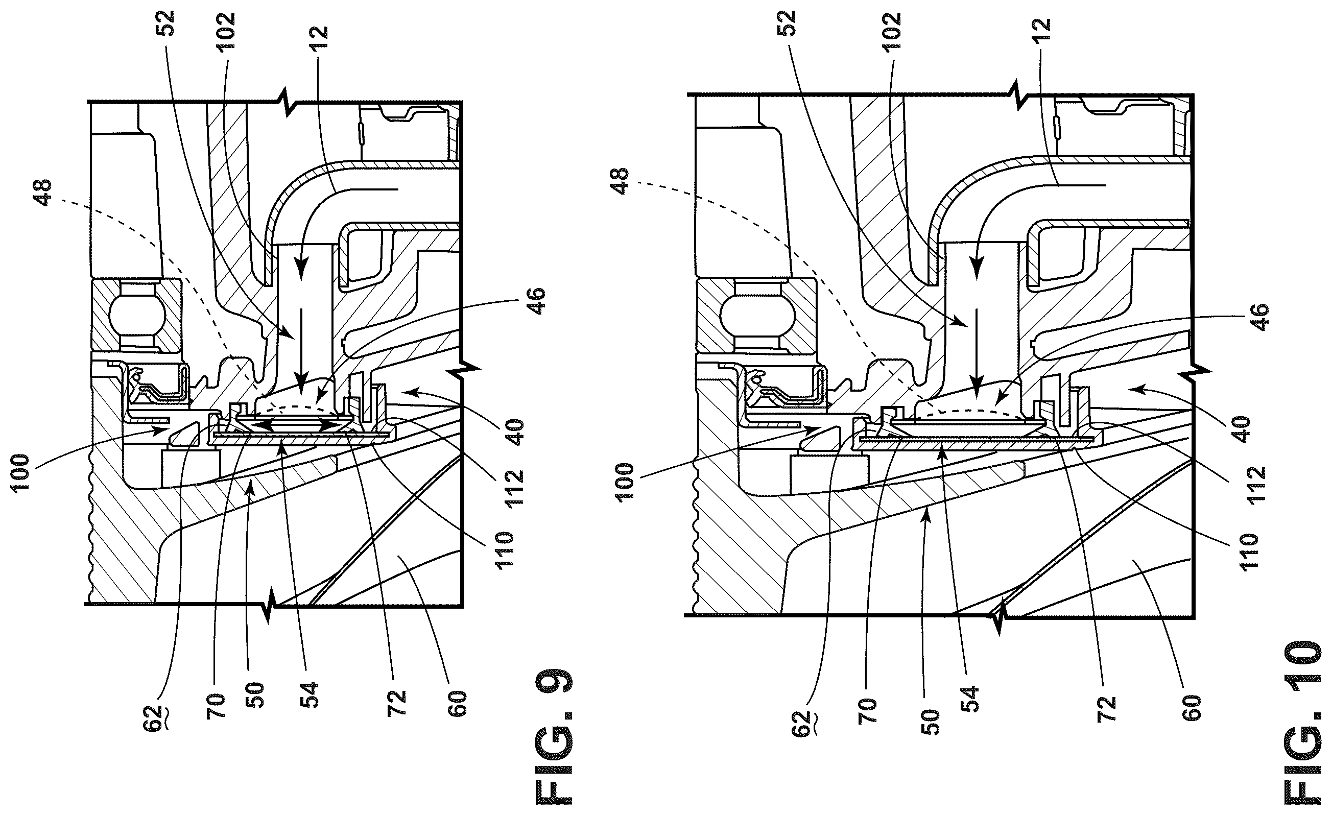 Patent US12139837 Figure 9 – Fluid delivery system for a front-load washing appliance for delivering fluid to lifters of the drum
