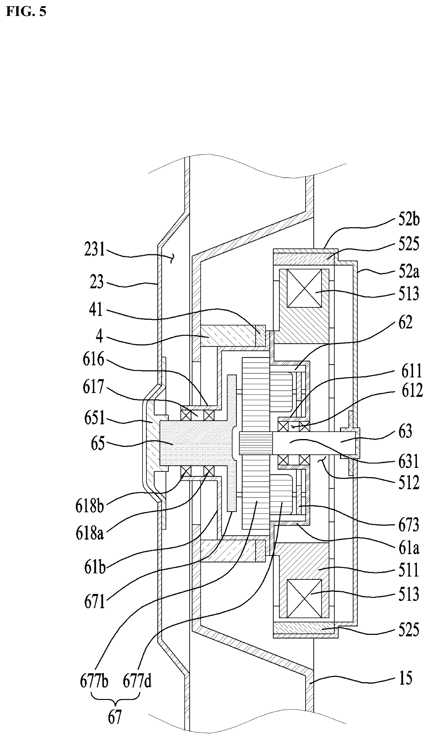 Patent US12139838 Figure 5 – Apparatus for treating laundry