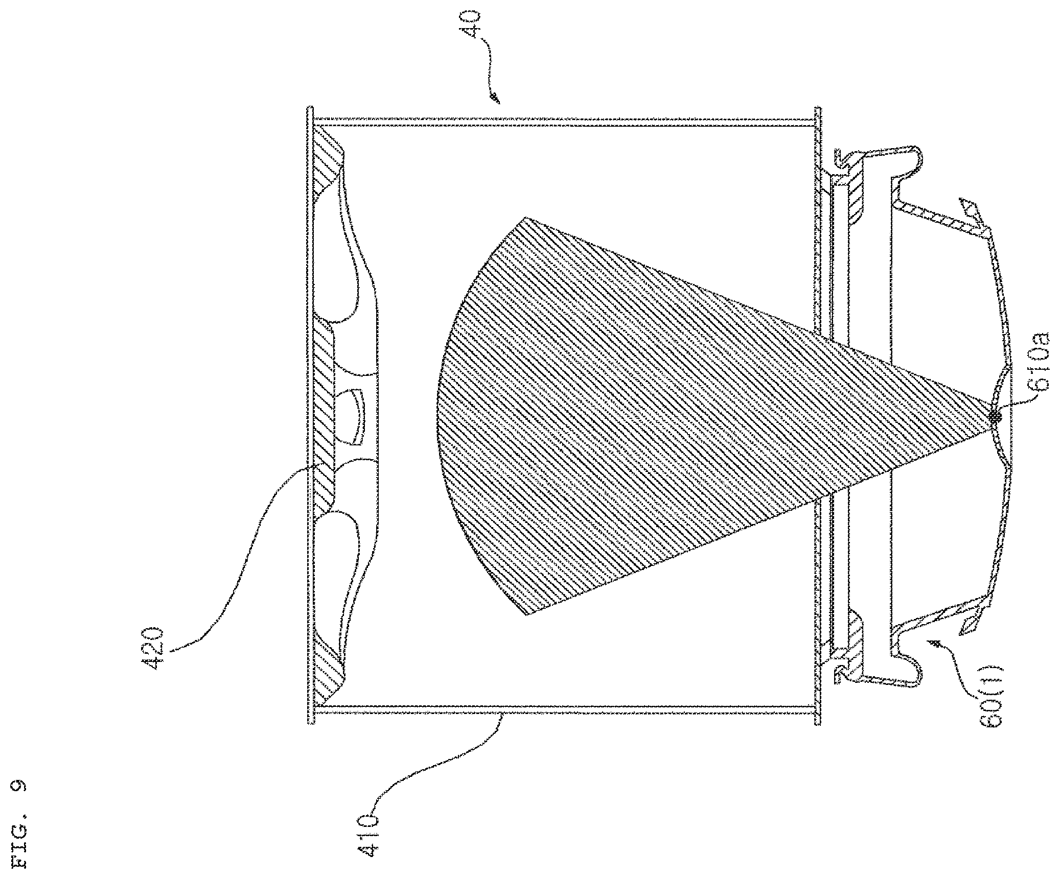 Patent US12139841 Figure 9 – Washing machine
