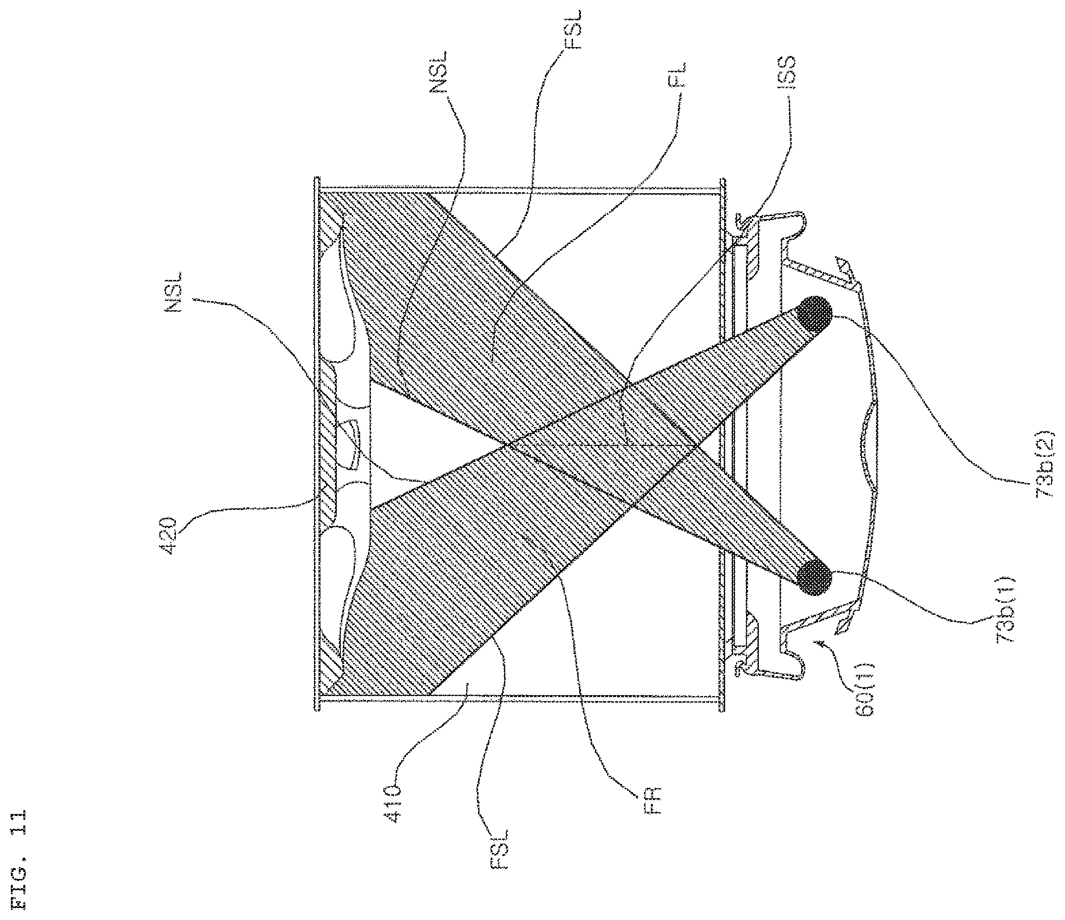 Patent US12139841 Figure 11 – Washing machine