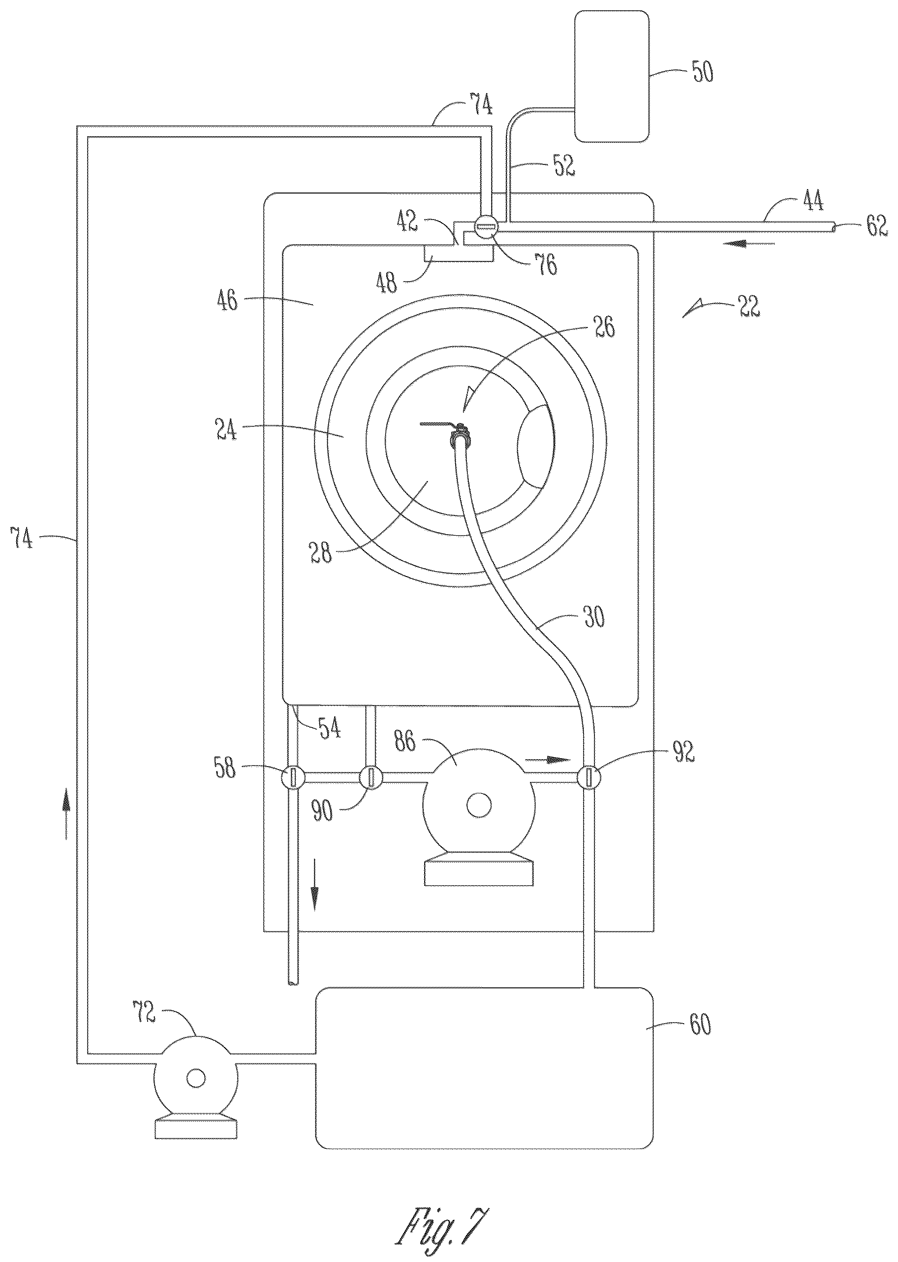 Patent US12139842 Figure 7 – Rinse water reuse system and methods of use