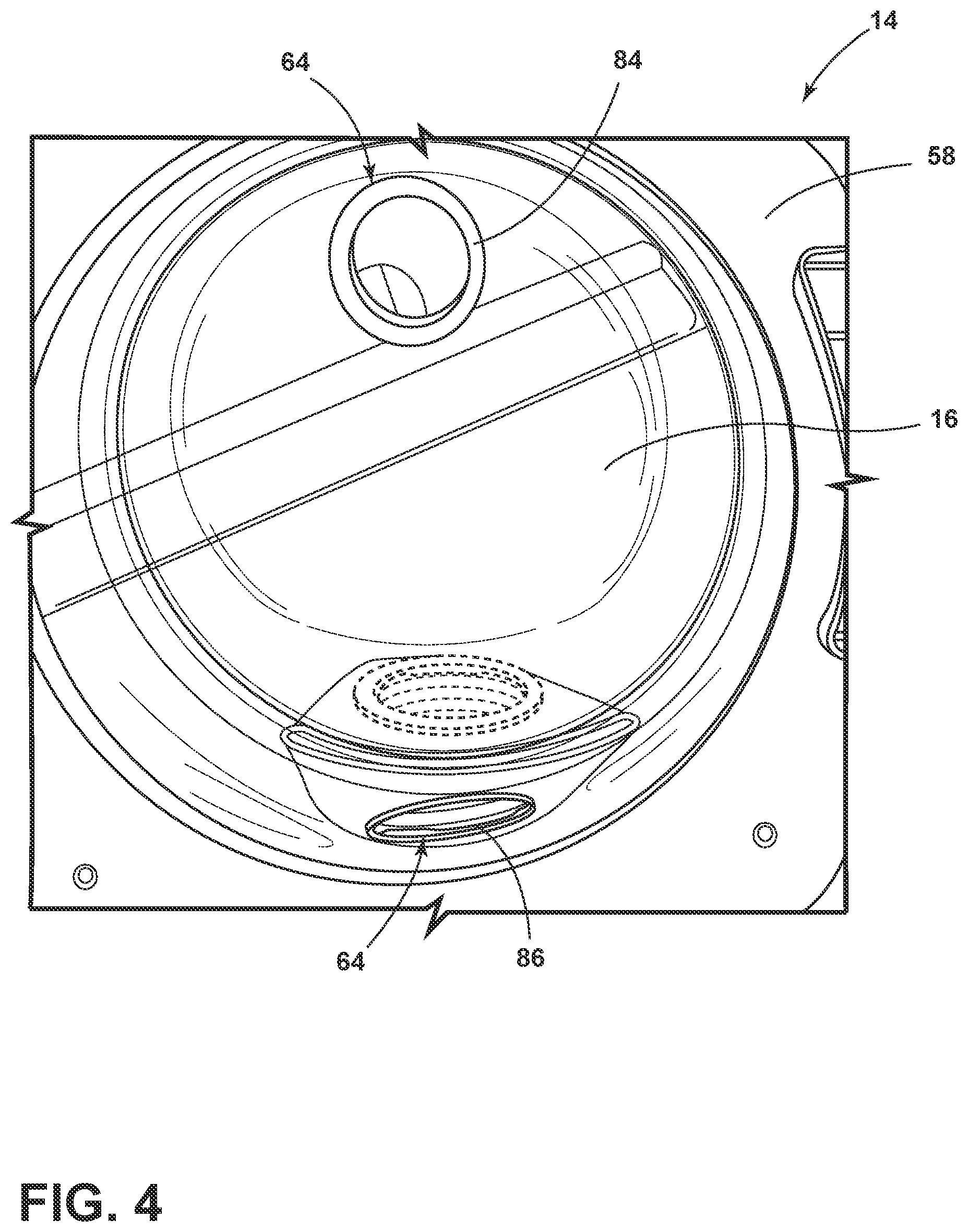 Patent US12139843 Figure 4 – Foreign substrate collector for a laundry appliance