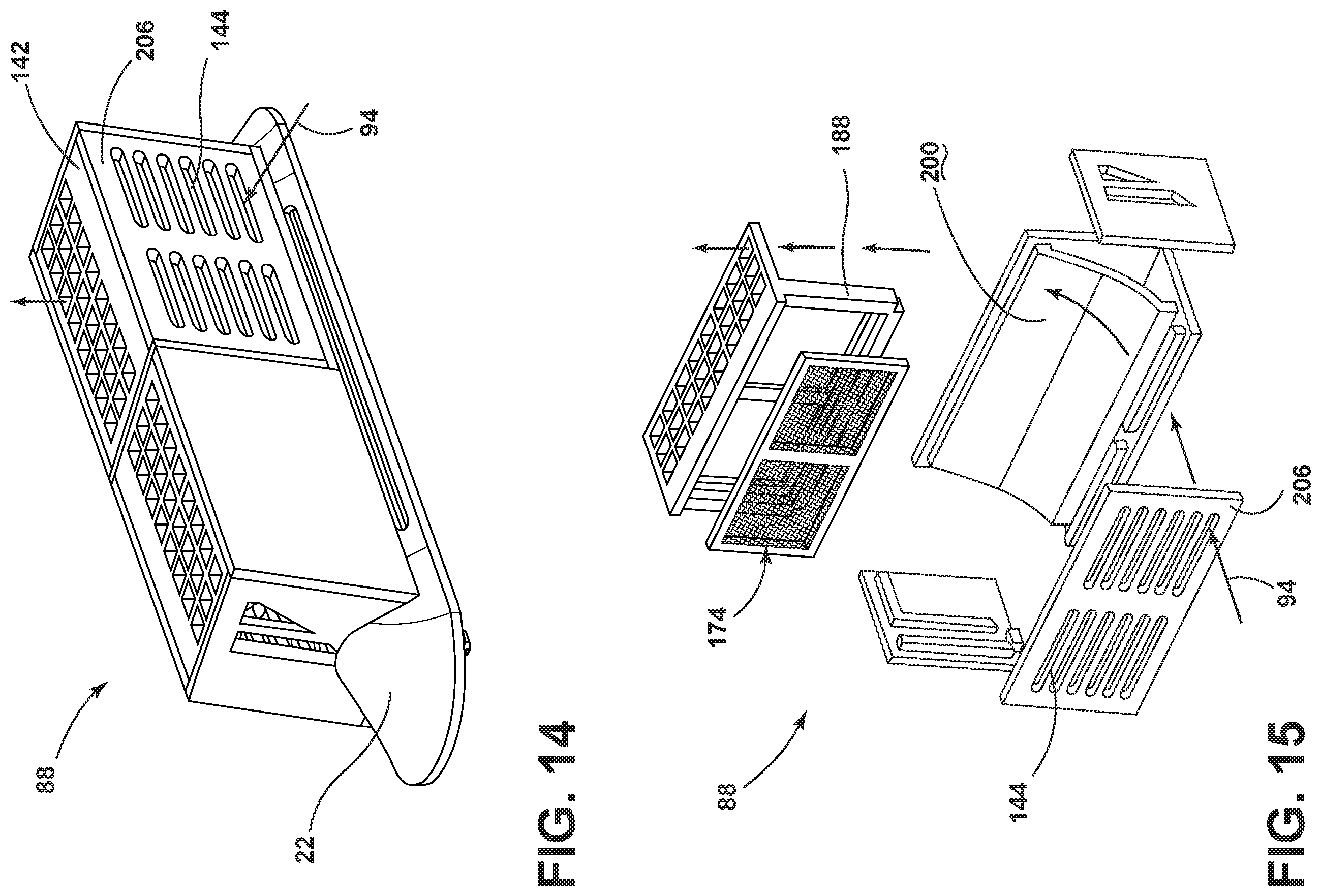 Patent US12139843 Figure 13 – Foreign substrate collector for a laundry appliance