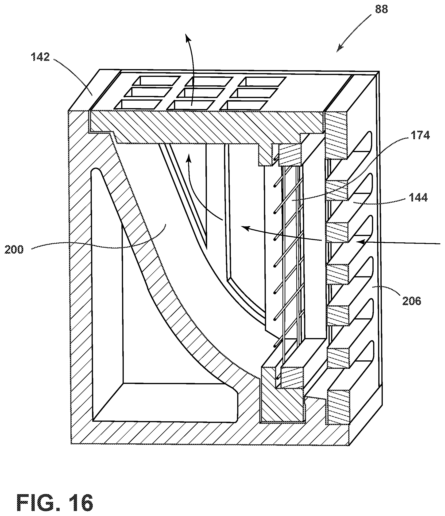 Patent US12139843 Figure 14 – Foreign substrate collector for a laundry appliance