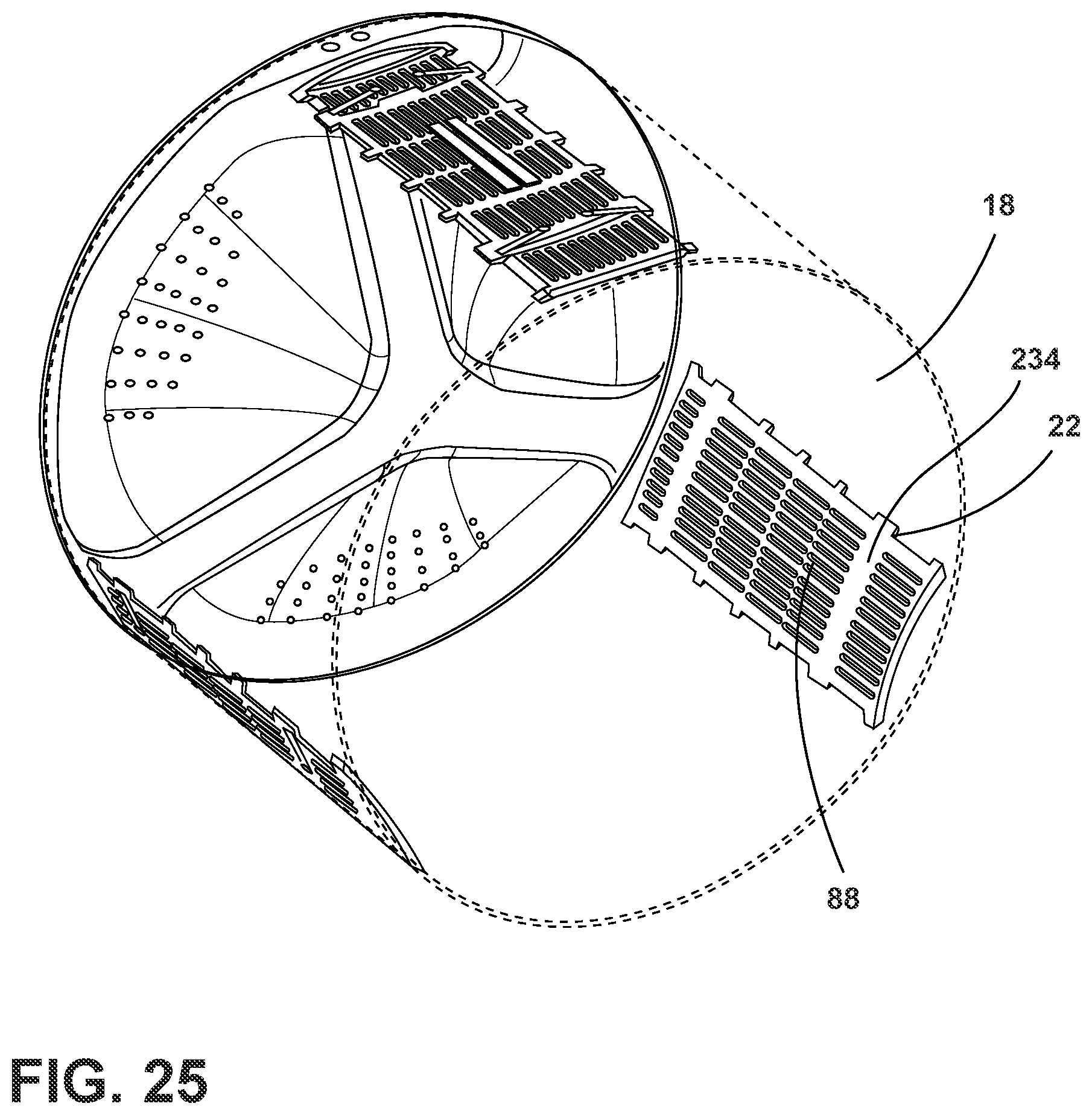 Patent US12139843 Figure 20 – Foreign substrate collector for a laundry appliance