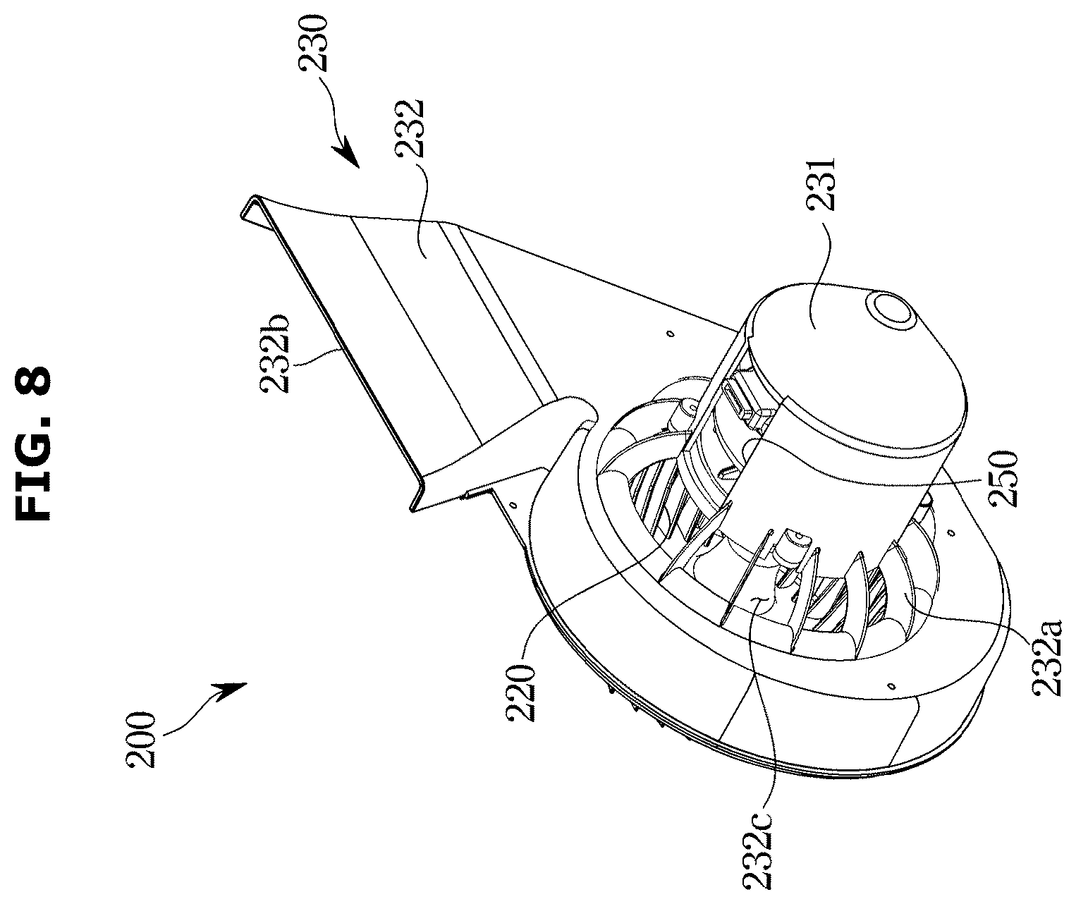 Patent US12139844 Figure 8 – Clothing dryer