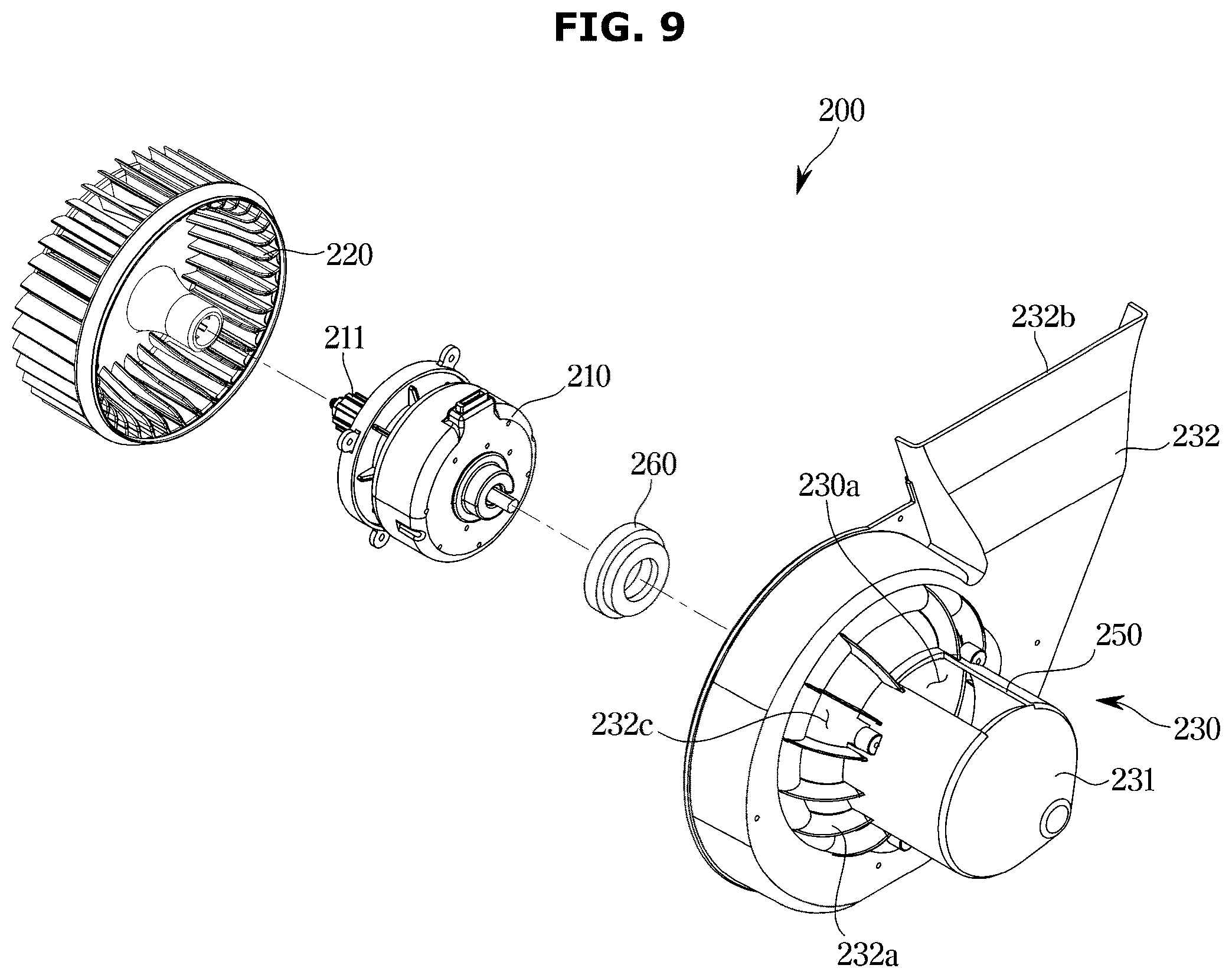 Patent US12139844 Figure 9 – Clothing dryer