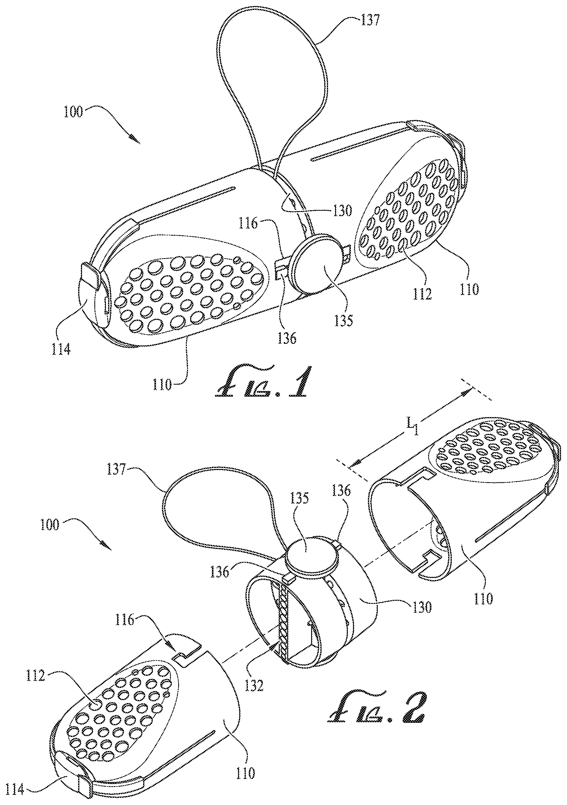 Patent US12139846 — Shoelace cleaning device — Figure 1