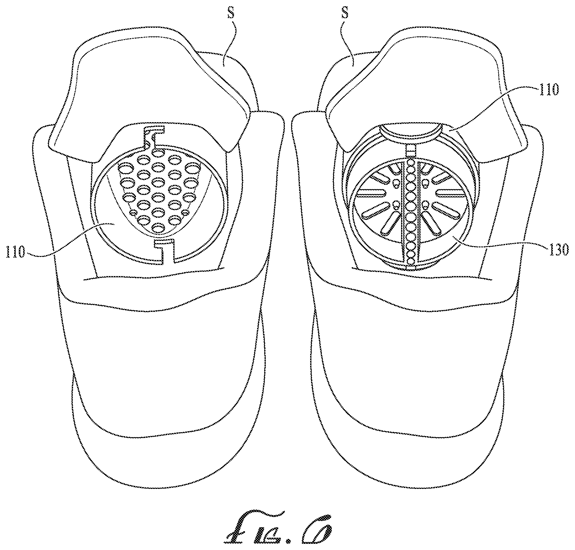 Patent US12139846 Figure 4 – Shoelace cleaning device