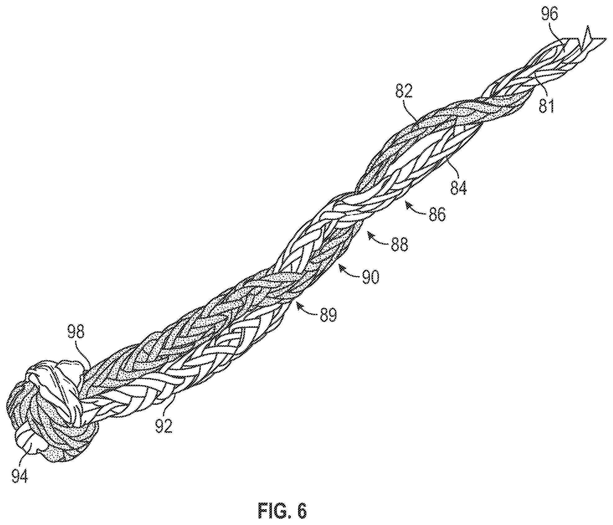 Patent US12139849 Figure 6 – Winch line for soft shackling
