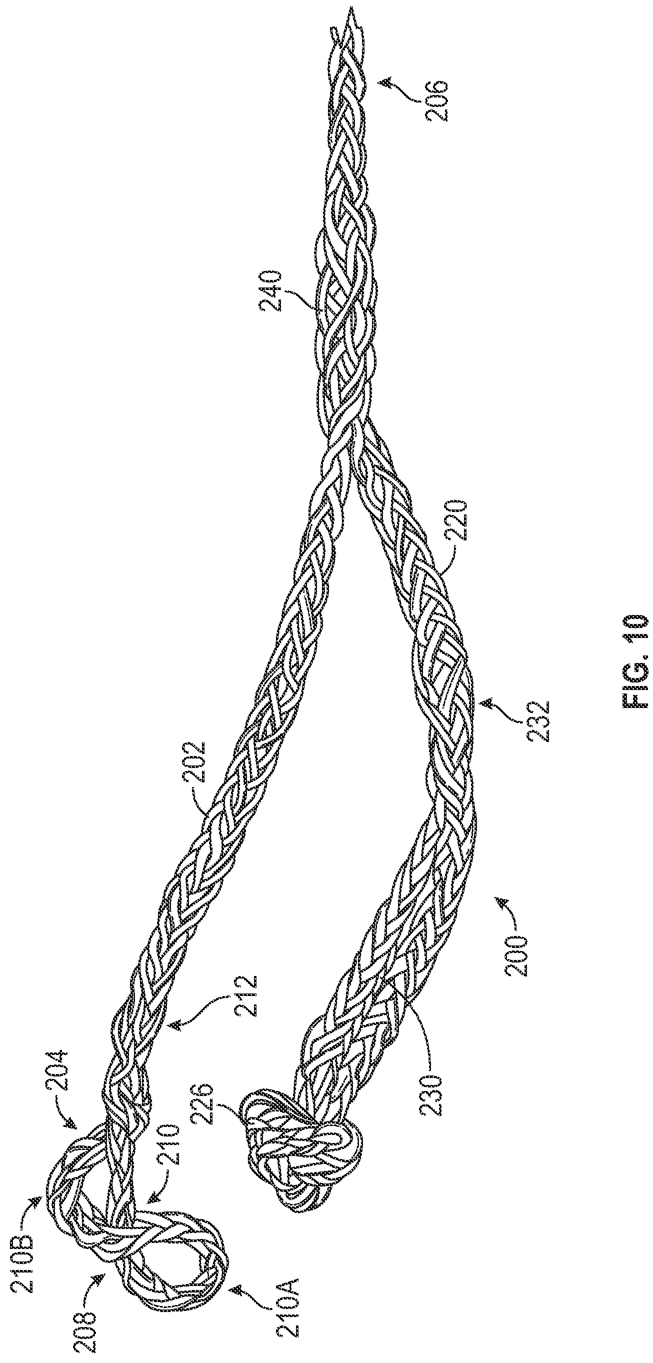 Patent US12139849 Figure 10 – Winch line for soft shackling