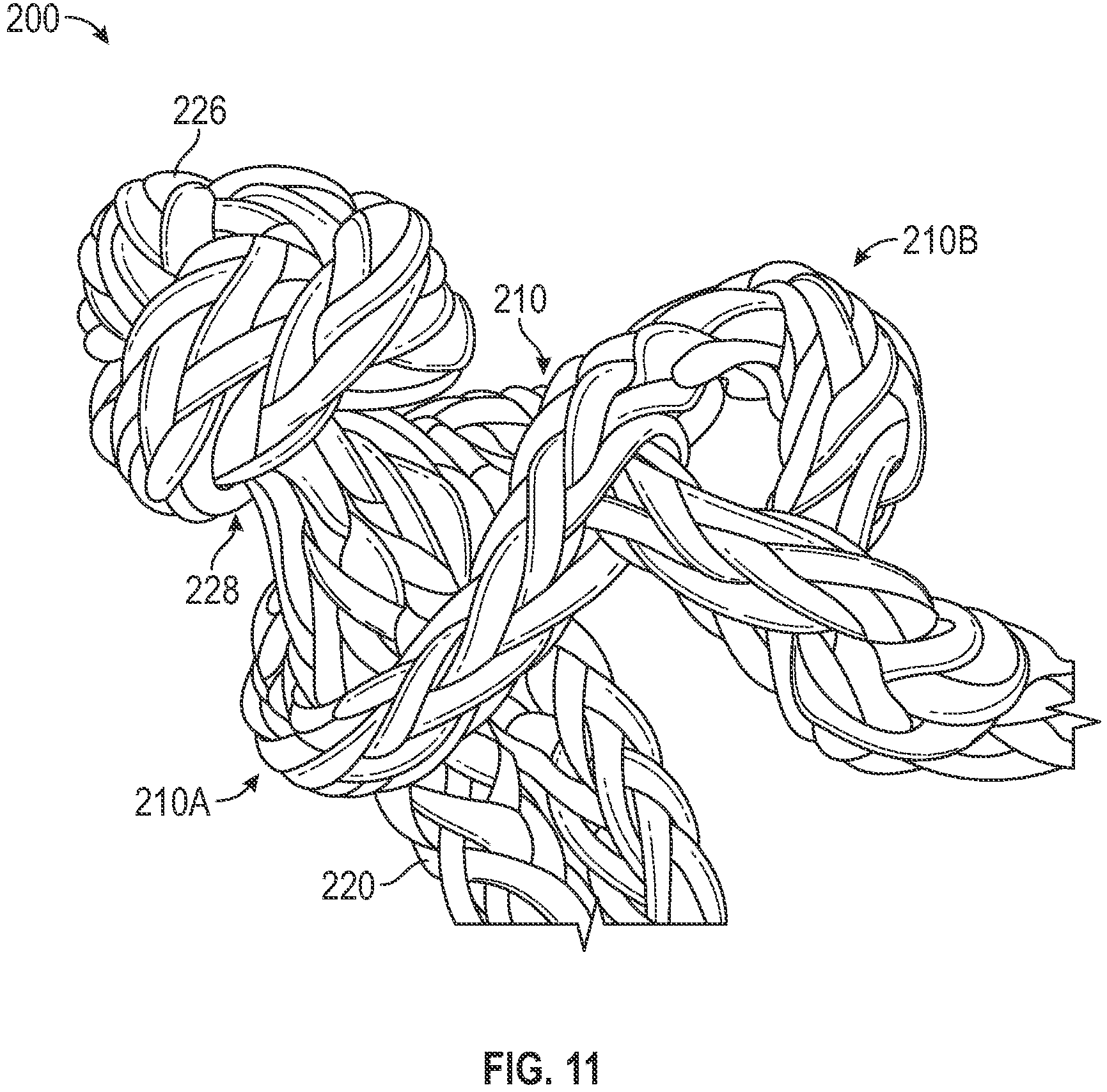 Patent US12139849 Figure 11 – Winch line for soft shackling