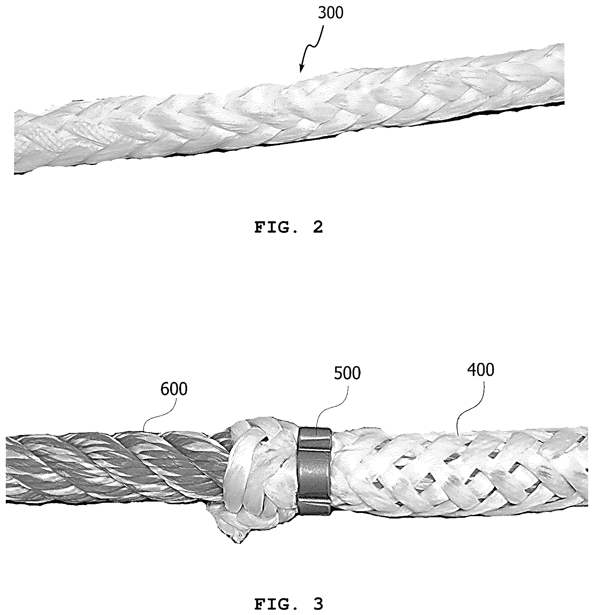 Patent US12139850 Figure 2 – Rope for trawl nets with high-strength eye-splice