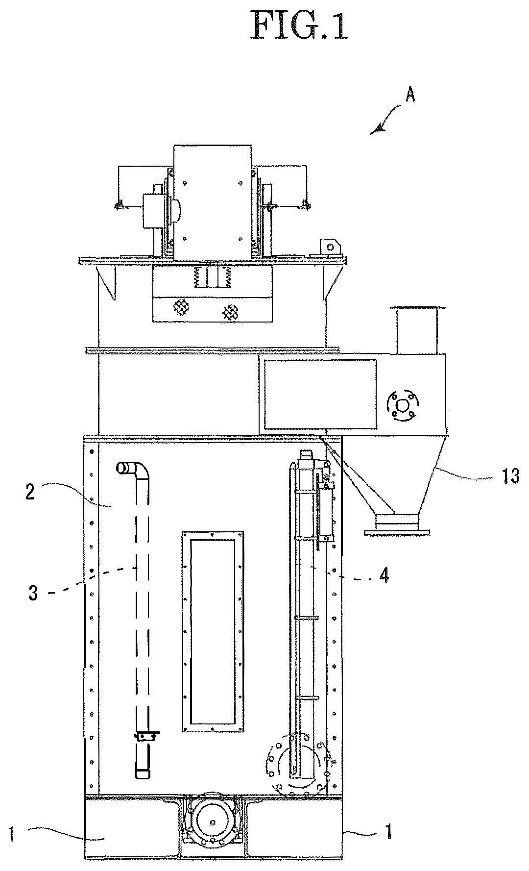 Patent US12139852 — Wet pulp material processing machine — Figure 1