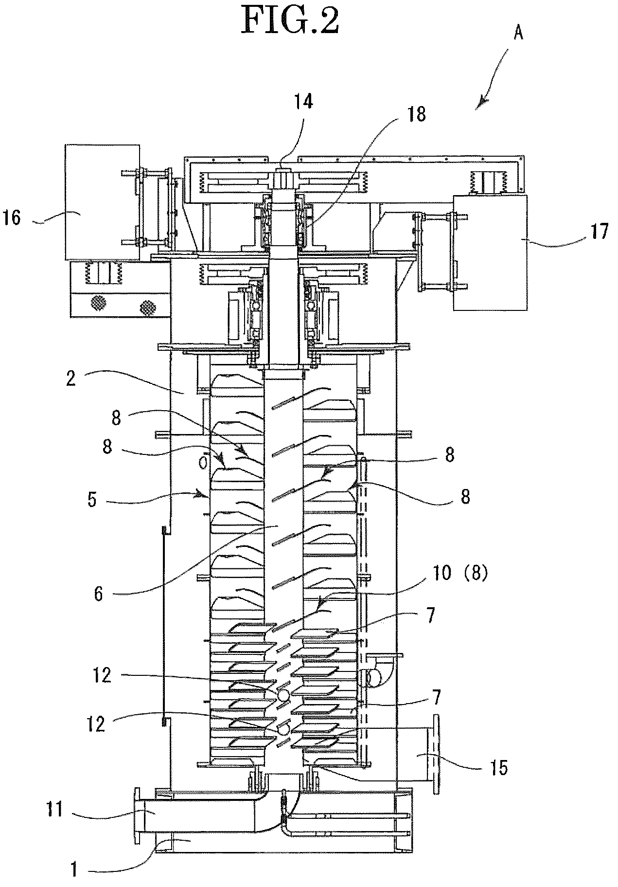 Patent US12139852 Figure 2 – Wet pulp material processing machine