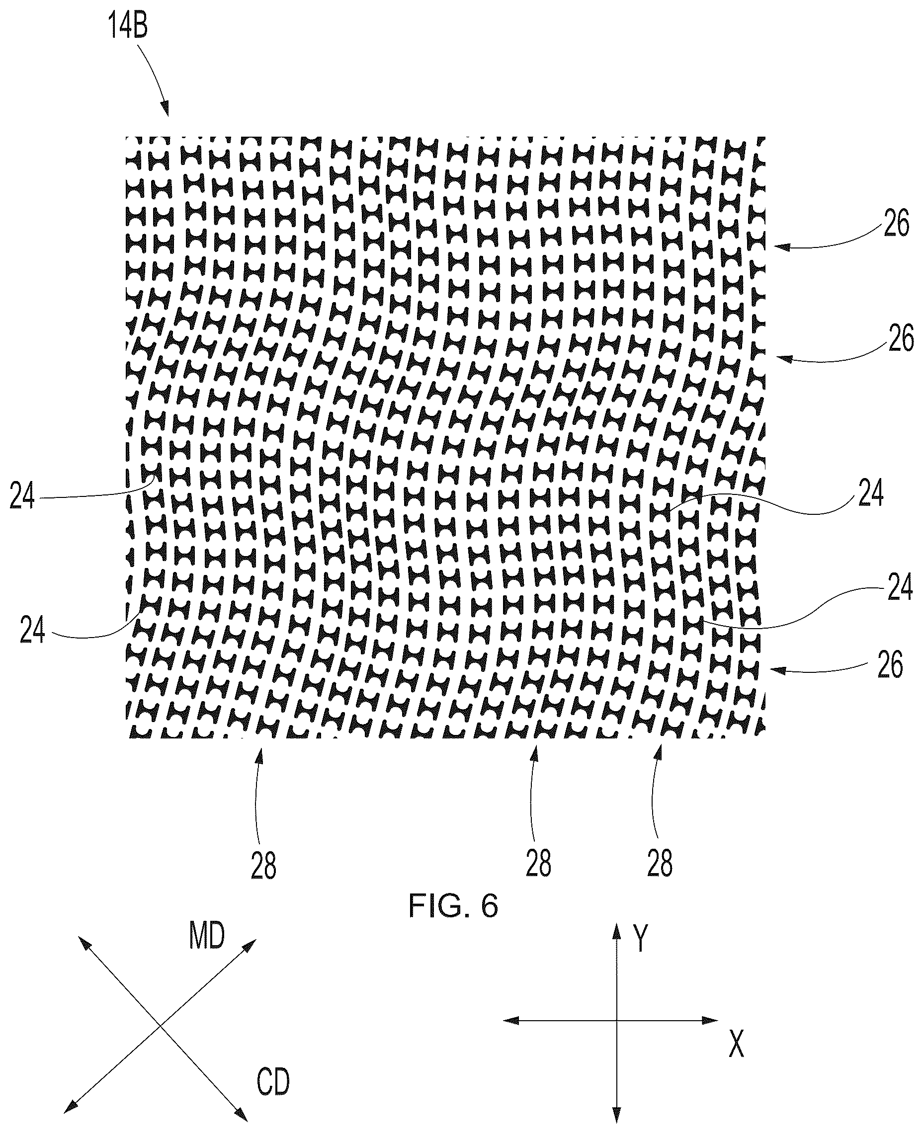 Patent US12139855 Figure 6 – Discrete cells comprising a leg and/or a concavity