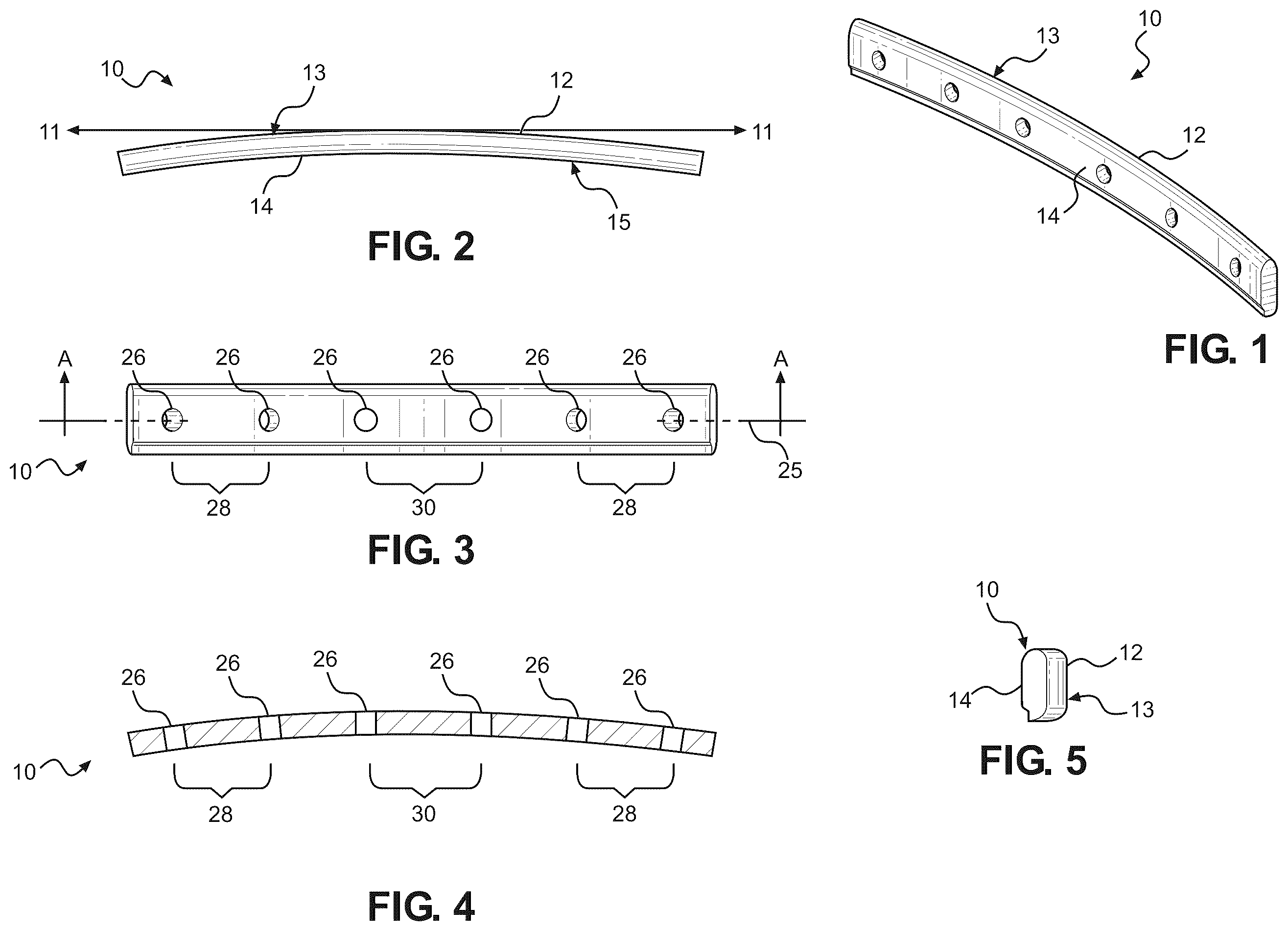 Patent US12139857 — Curved insulated rail joint bar and methods for making same — Figure 1