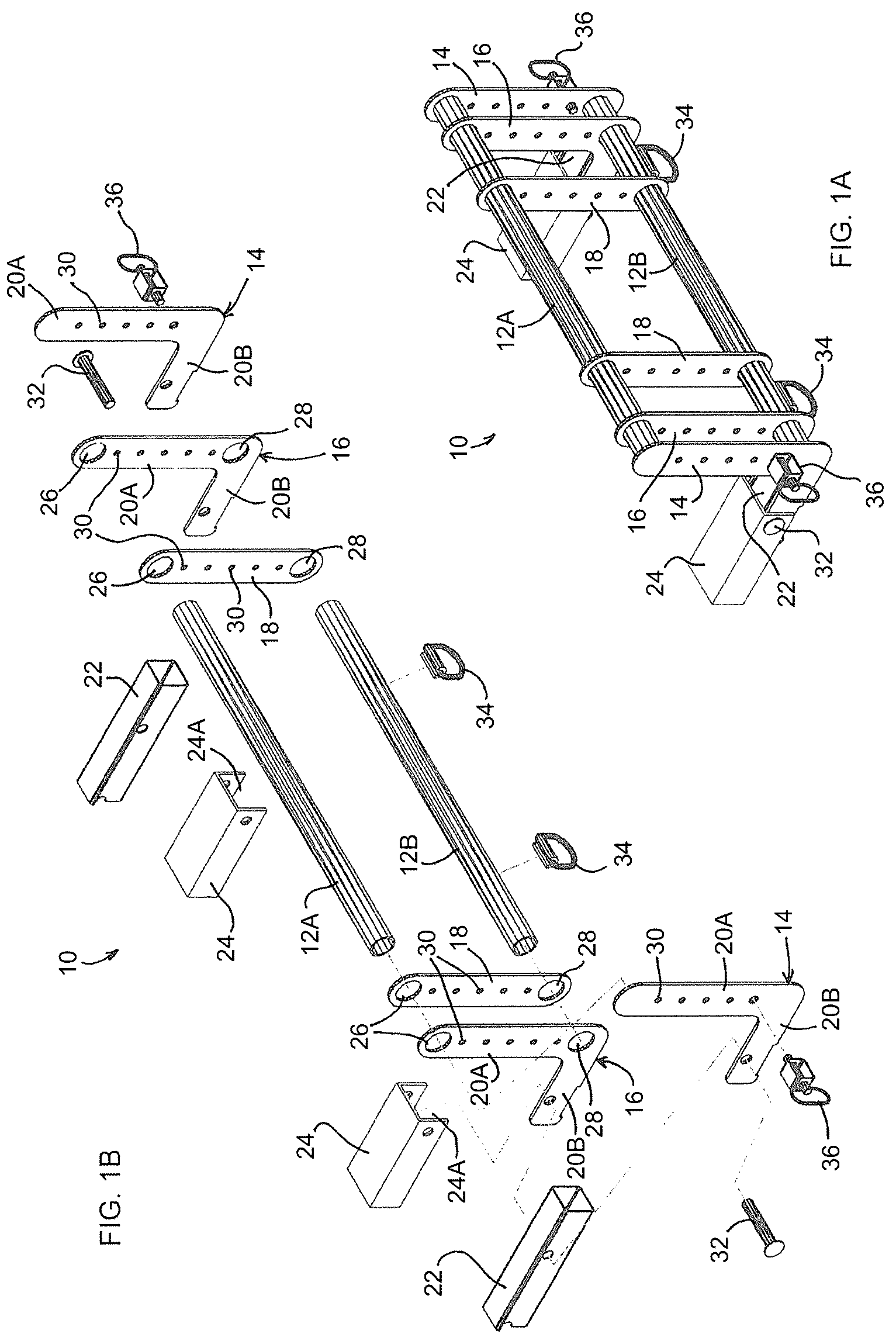 Patent US12139866 — Adapter assemblies and methods for mounting implements and accessories to passenger vehicles therewith — Figure 1
