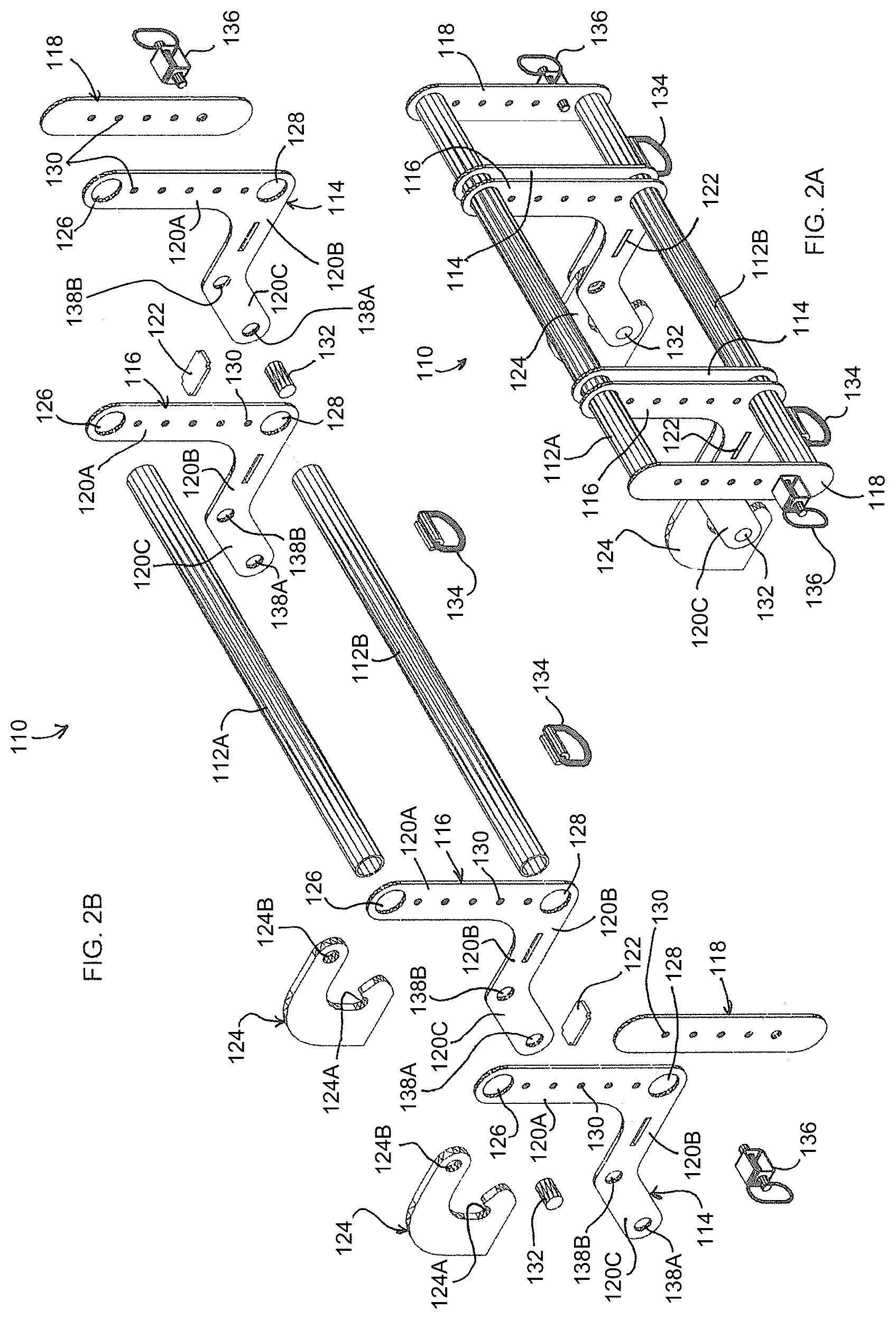 Patent US12139866 Figure 2 – Adapter assemblies and methods for mounting implements and accessories to passenger vehicles therewith