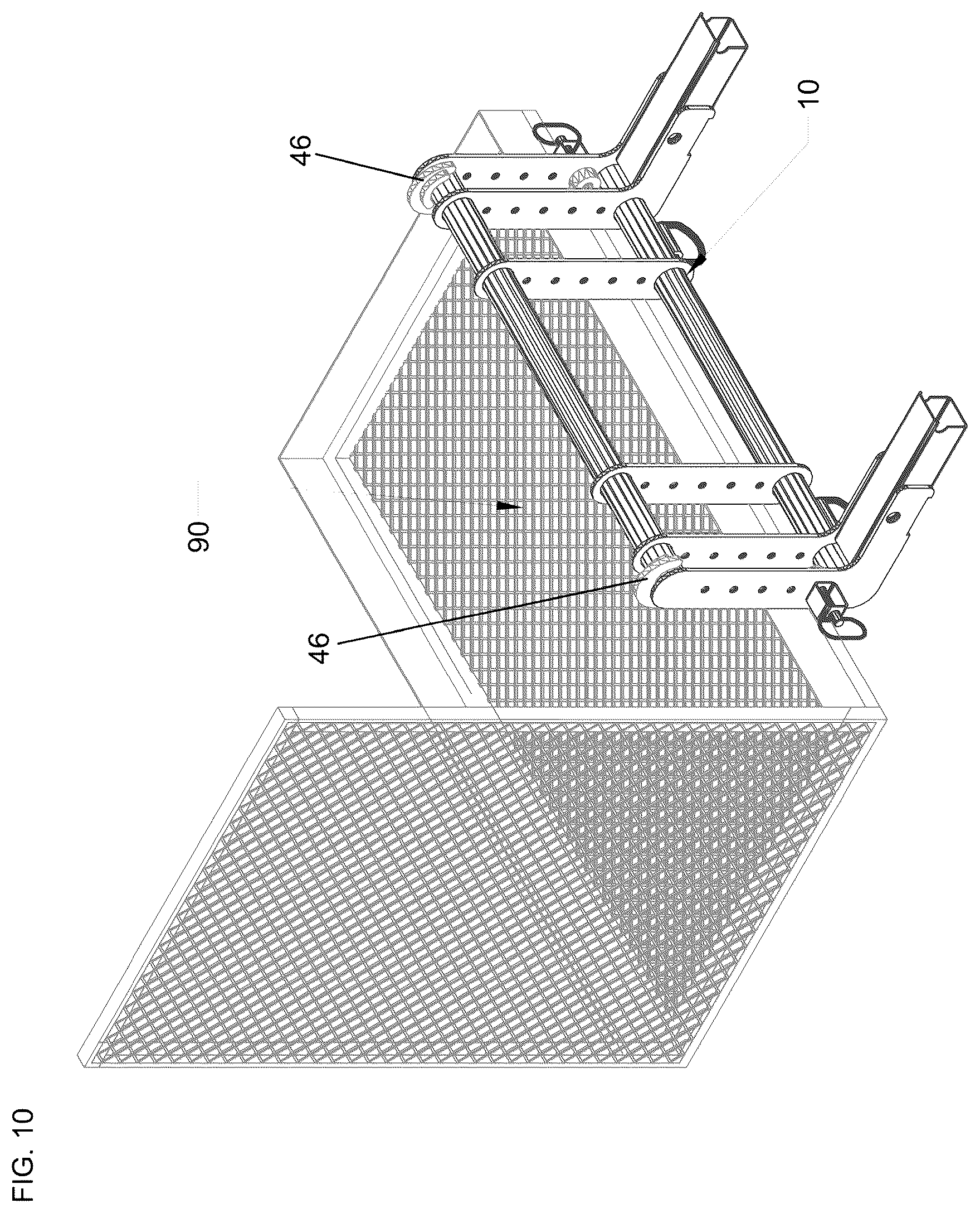 Patent US12139866 Figure 14 – Adapter assemblies and methods for mounting implements and accessories to passenger vehicles therewith