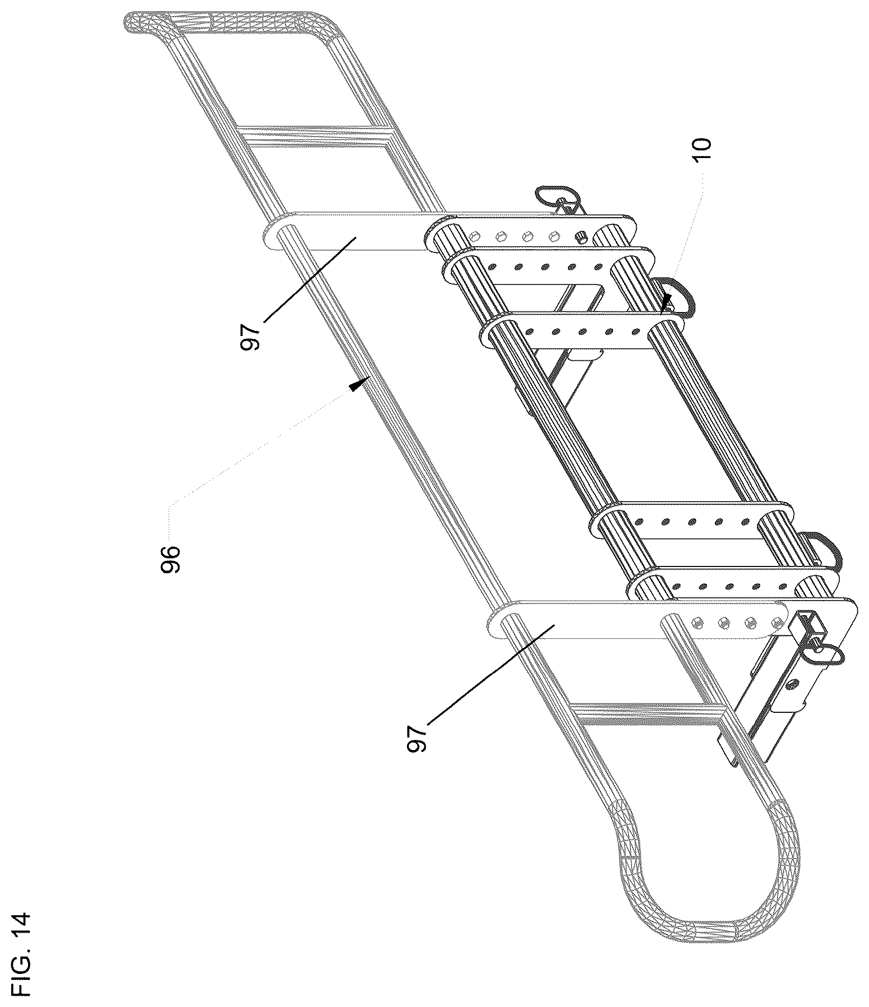 Patent US12139866 Figure 18 – Adapter assemblies and methods for mounting implements and accessories to passenger vehicles therewith